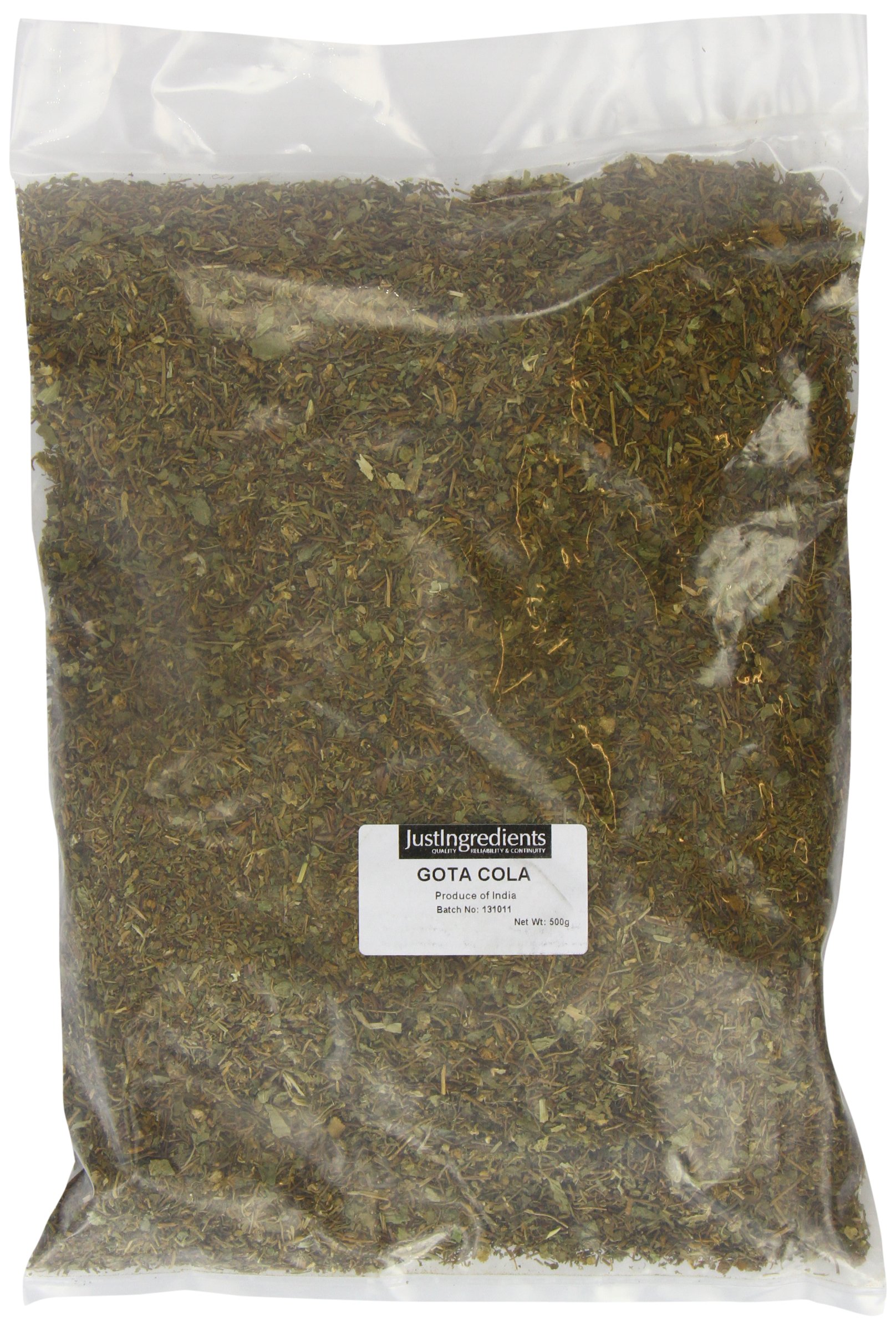 JustIngredients Gotu Kola Powder 500g - Organic Herbal Supplement for Brain Health, Memory & Skin Care - Perfect for Teas, Smoothies & Natural Remedies
