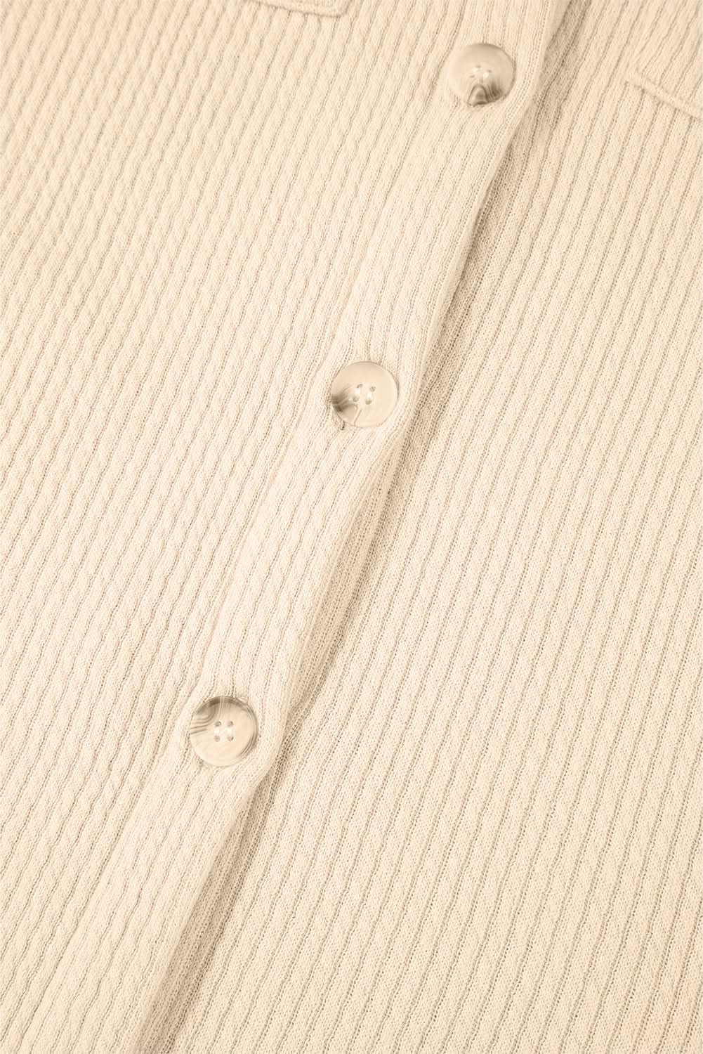 Stylish Apricot Corduroy Long Sleeve Shacket for Women - Cozy Fall & Winter Layering Essential