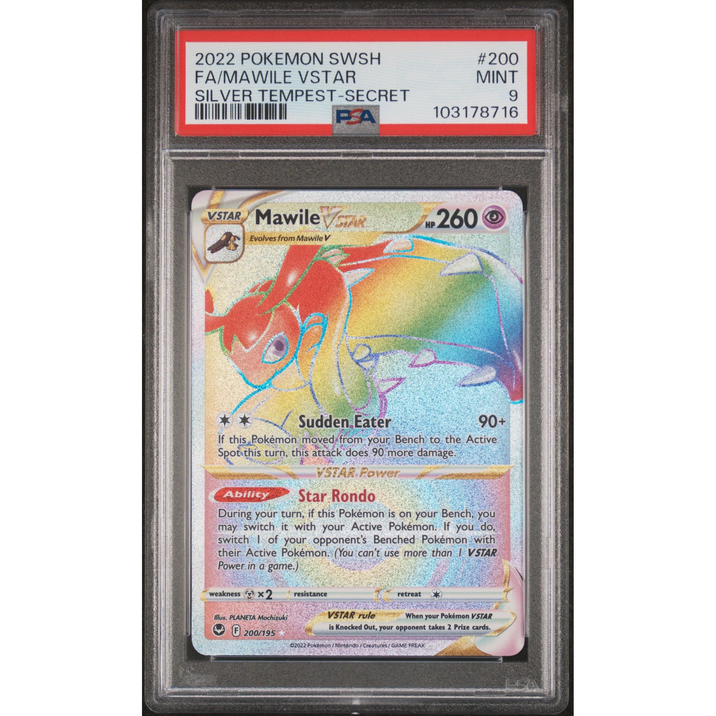 2022 Pokemon Silver Tempest Mawile VSTAR Secret Rare 200/195 PSA 9 Graded Card - Collectible Trading Card Game for Pokemon TCG Players & Fans