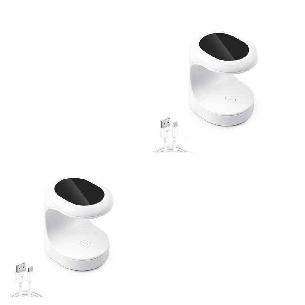 2 PCS Egg-Shaped LED Nail Polish Dryer Lamp - USB Powered Manicure Equipment for Gel Nail Extensions & Rhinestones - Fast Drying Tabletop Nail Art Tool for Home & Salon Use