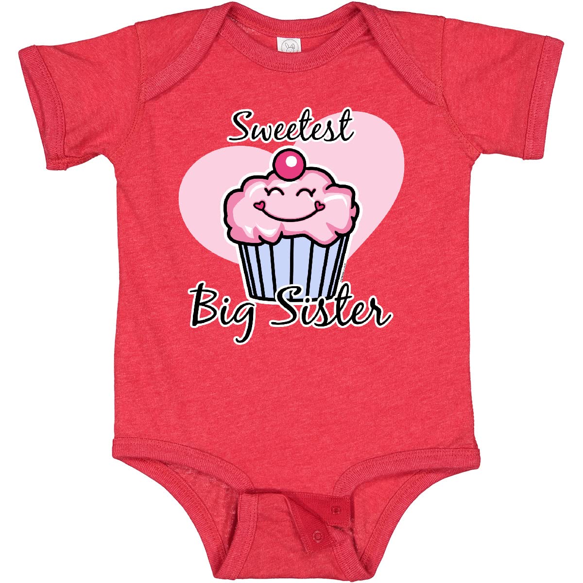 Inktastic Sweetest Big Sister Baby Bodysuit - Cute Matching Outfit for Siblings, Newborn & Infant Onesie - Perfect for Family Photos, Baby Showers & Sibling Bonding Moments