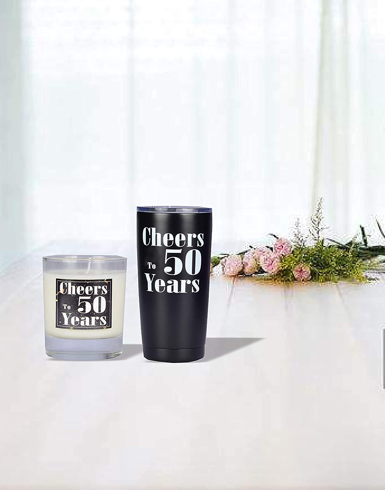 50th Birthday Gifts for Men - Insulated Tumbler Cup, Party Decorations & Unique Present Ideas for 50-Year-Old Dad, Husband or Friend | Perfect for Birthday Celebrations, Office Gifts & Retirement Parties