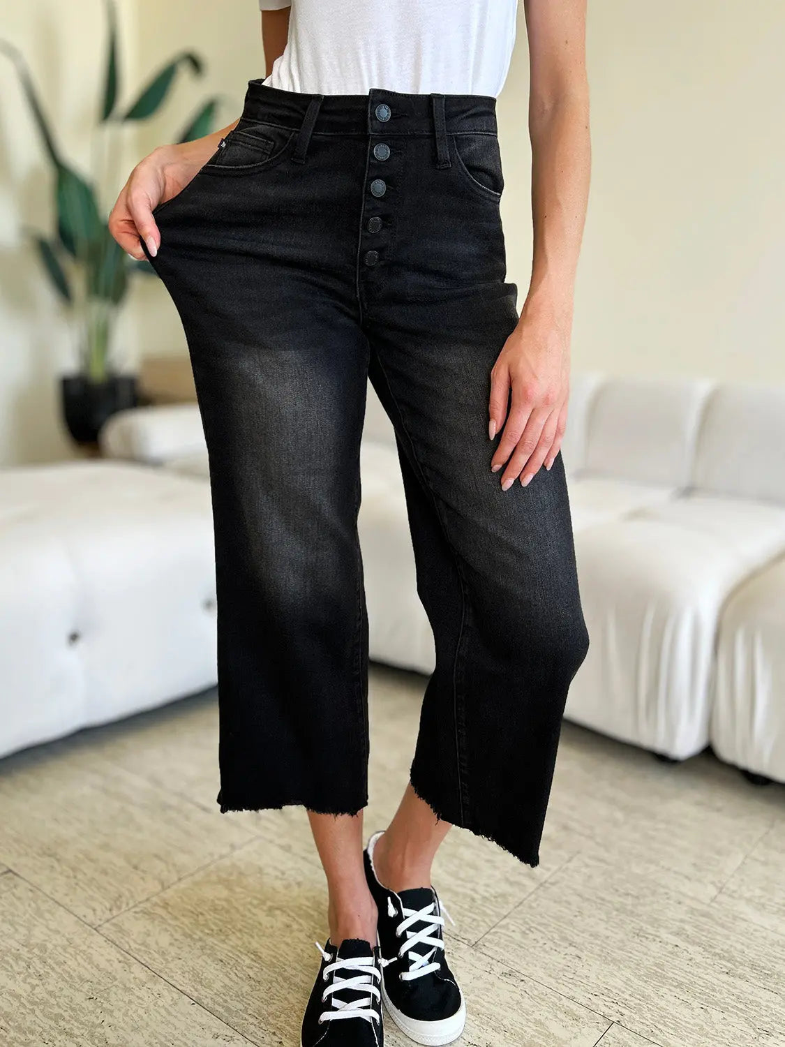 Judy Blue High Waist Button Fly Jeans for Women - Stretchy Denim Pants with Comfort Fit - Perfect for Casual Wear, Work & Everyday Outfits