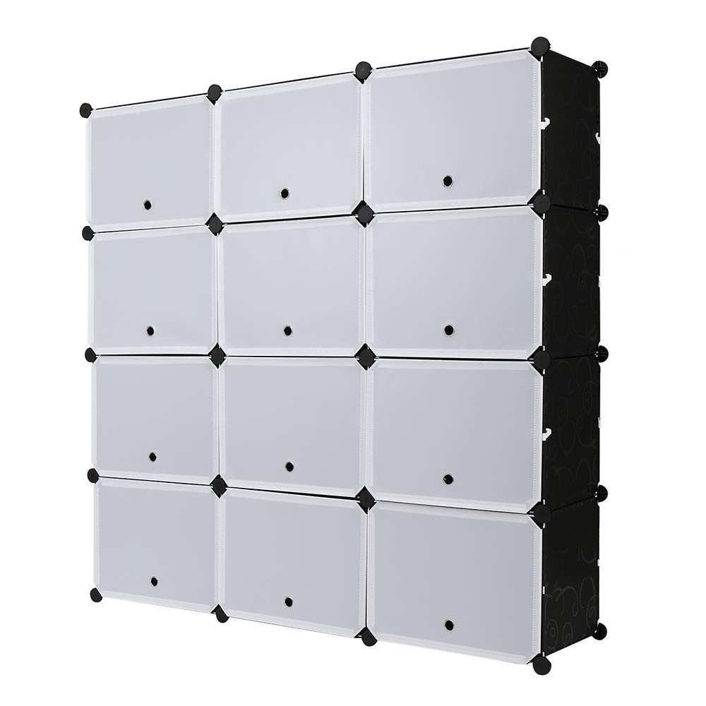 MengK 48 Pair Expandable Shoe Rack Organizer - 8 Tier Black Tower Shelf for Heels, Boots & Slippers - Space Saving Shoe Storage Cabinet for Closet, Bedroom & Entryway