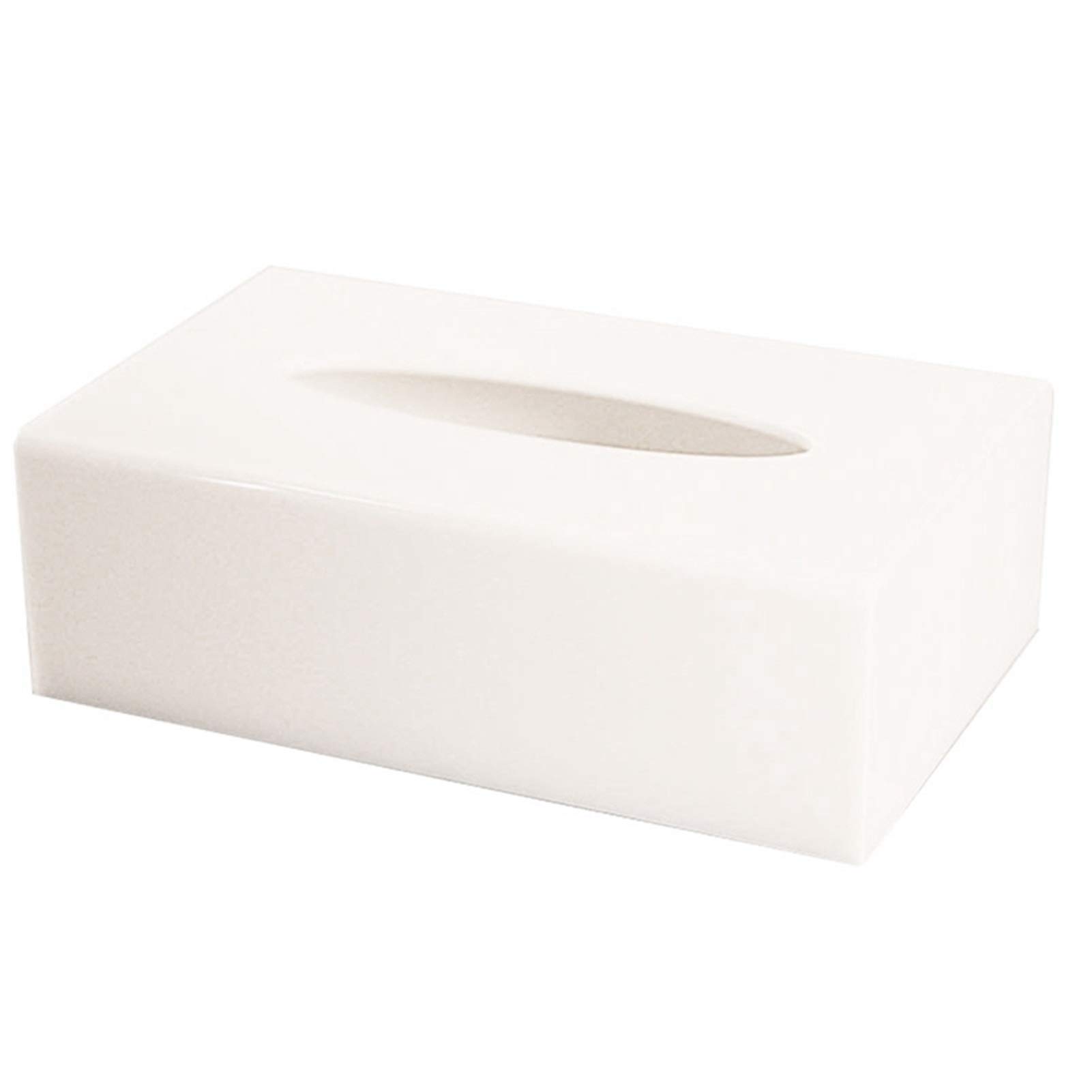 White Tissue Box Holder - SXGJQ Napkin Paper Storage Case & Dispenser for Home, Office, KTV | Wall-Mounted or Countertop Use for Bathroom, Kitchen & Dining Room