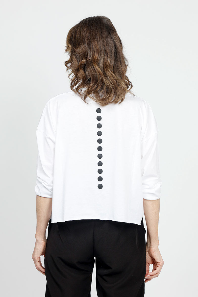 Planet Dot Mini Boxy T-Shirt for Women - Soft Cotton Casual Tee with Unique Dot Pattern | Perfect for Everyday Wear, Outings & Layering