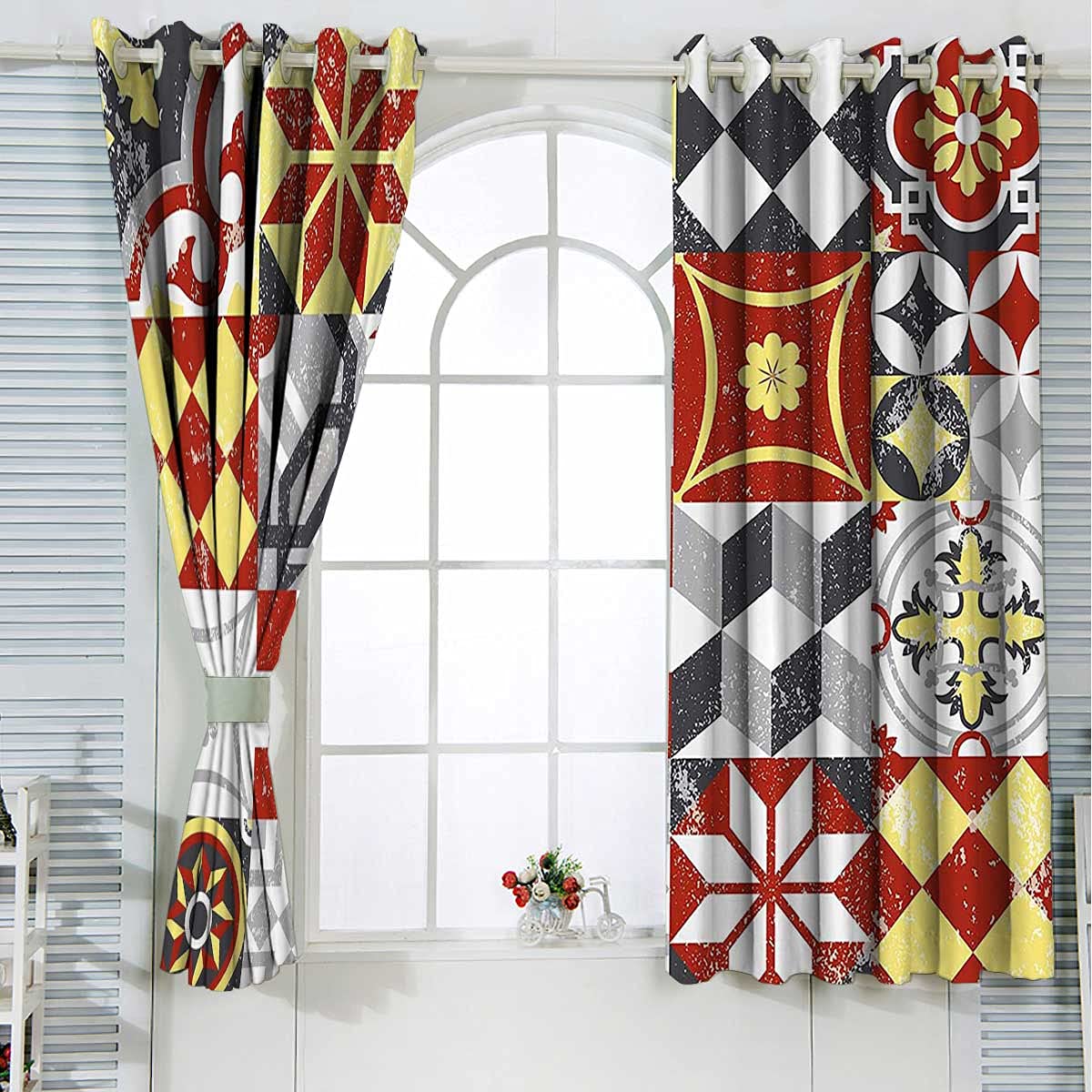 Farmhouse Style Short Blackout Curtains for Small Windows & Sliding Glass Doors - 36