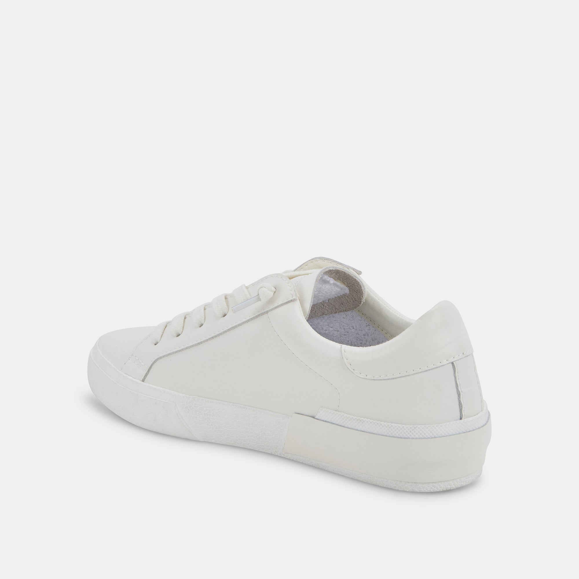 ZINA 360 Sneakers for Women - White Recycled Leather Comfortable Walking Shoes - Perfect for Running, Gym Workouts & Casual Wear