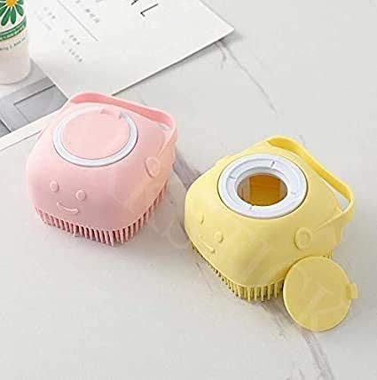 THECLOUDMALL® Silicone Body Brush with Shower Gel Dispenser - Exfoliating Shower Scrubber & Scalp Massage Brush for Deep Cleansing - Soft Bath Brush for Relaxing Spa Experience at Home