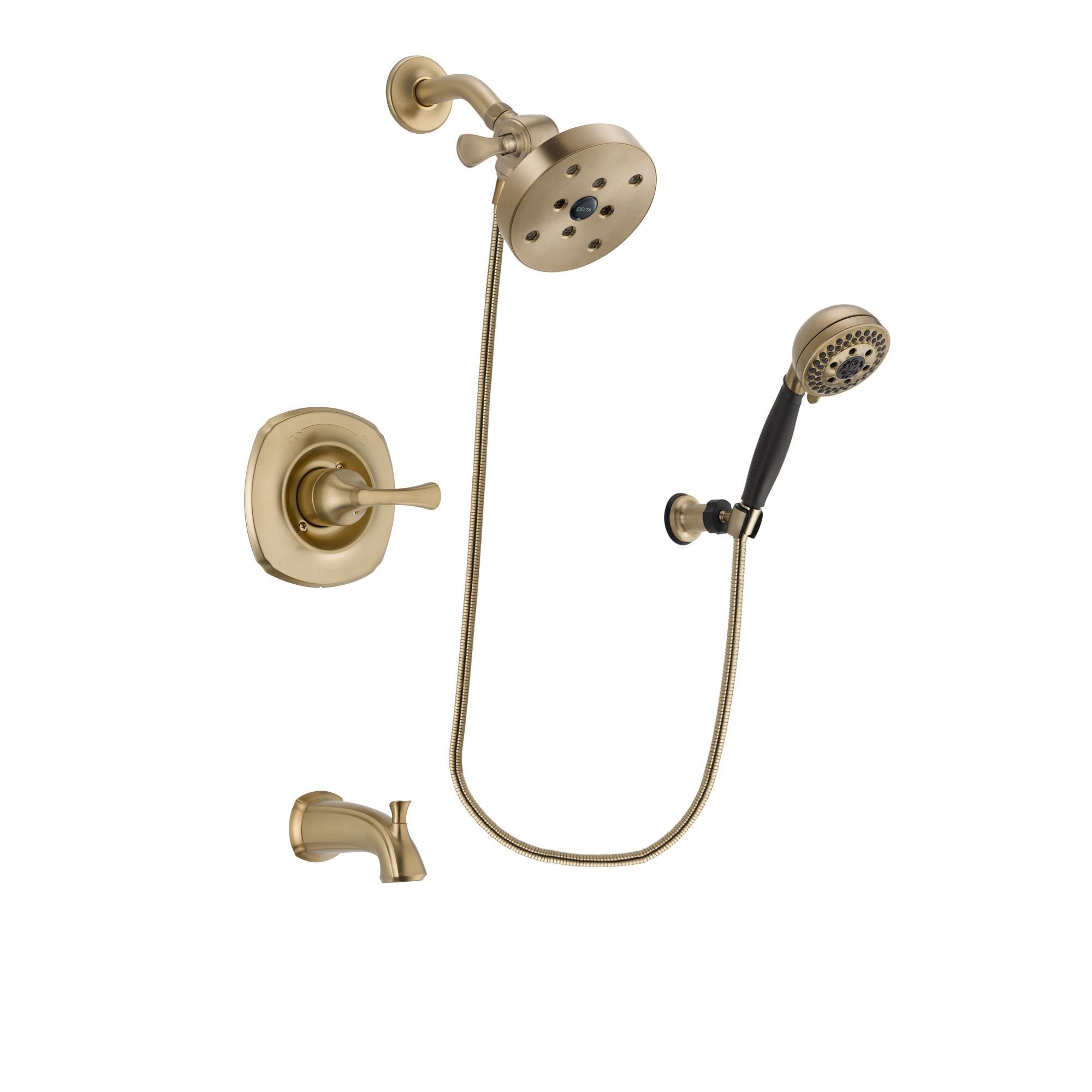 Delta Addison Champagne Bronze Finish Tub and Shower Faucet System with 5.5