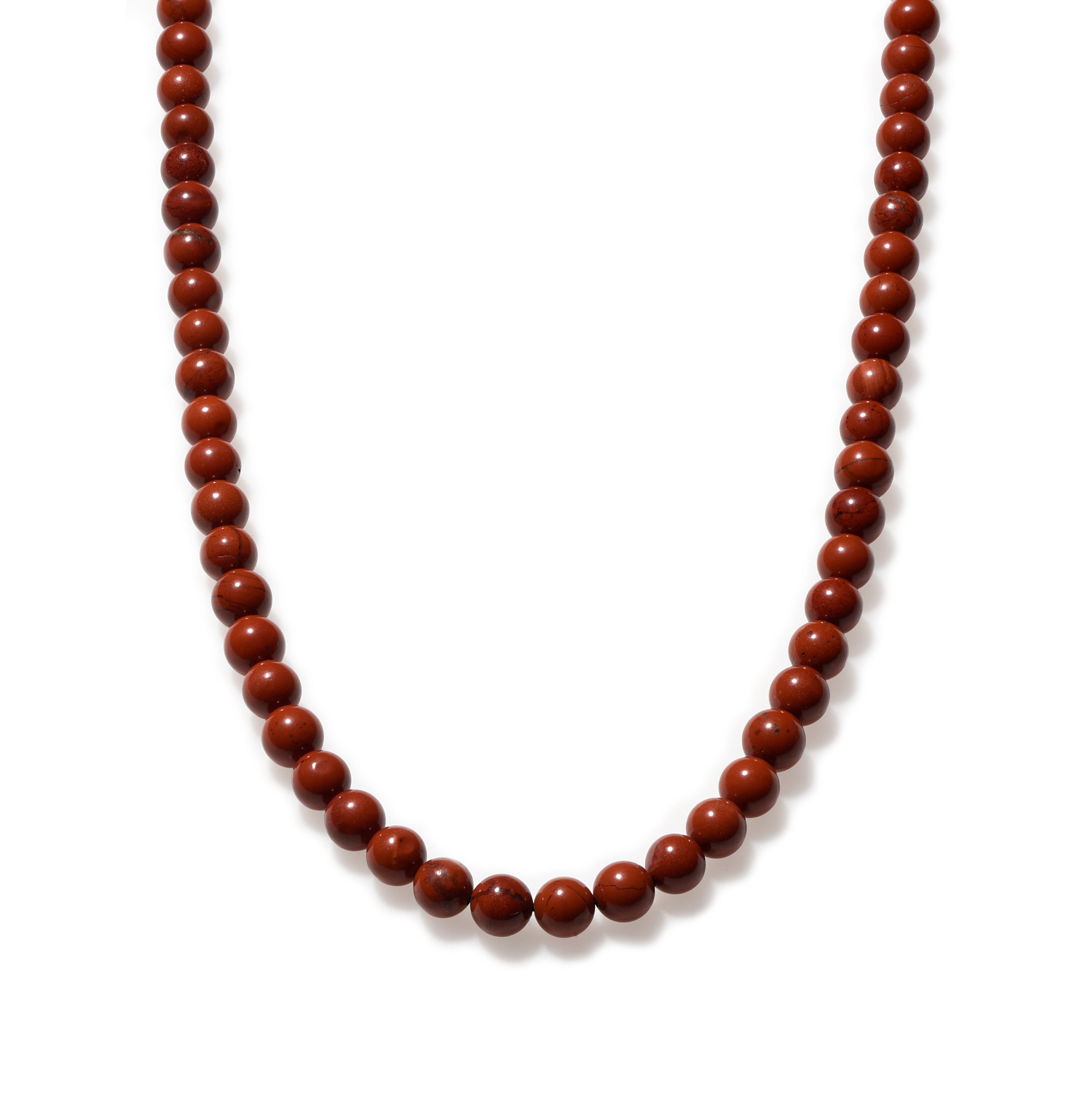 Red Jasper Beaded Necklace for Women - Natural Stone Jewelry for Healing & Protection - Perfect for Meditation, Yoga & Spiritual Gifts