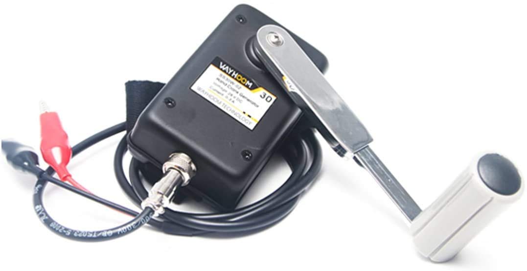 30W Hand Crank Generator with USB Plug - Portable 0-28V Dynamo Charger for Outdoor Emergency Power (Black) | Perfect for Camping, Hiking, Military Use & Emergency Phone/Computer Charging