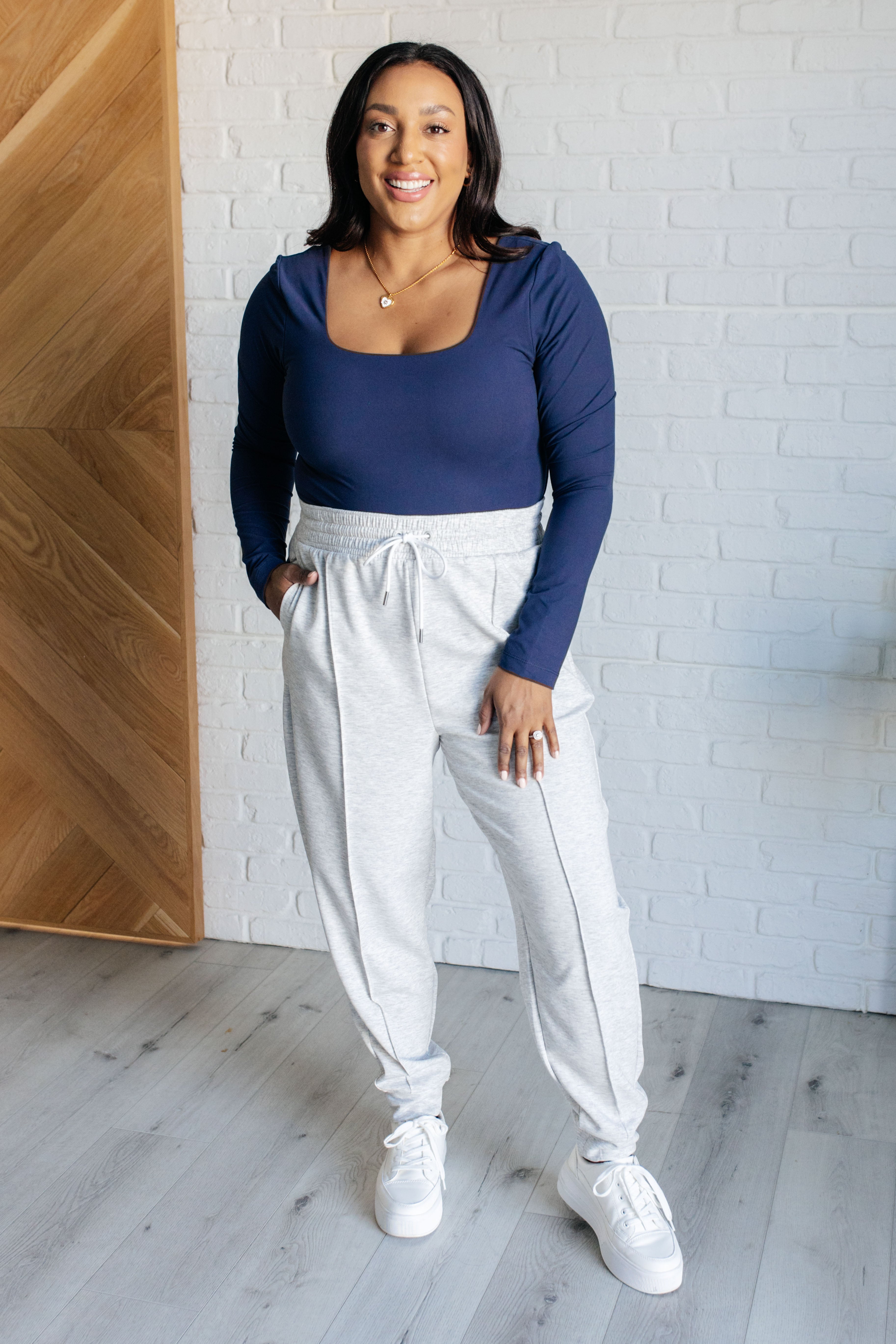 Premium Navy Long Sleeve T-Shirt for Women - Soft & Comfortable Casual Wear - Perfect for Work, Travel, and Everyday Outfits