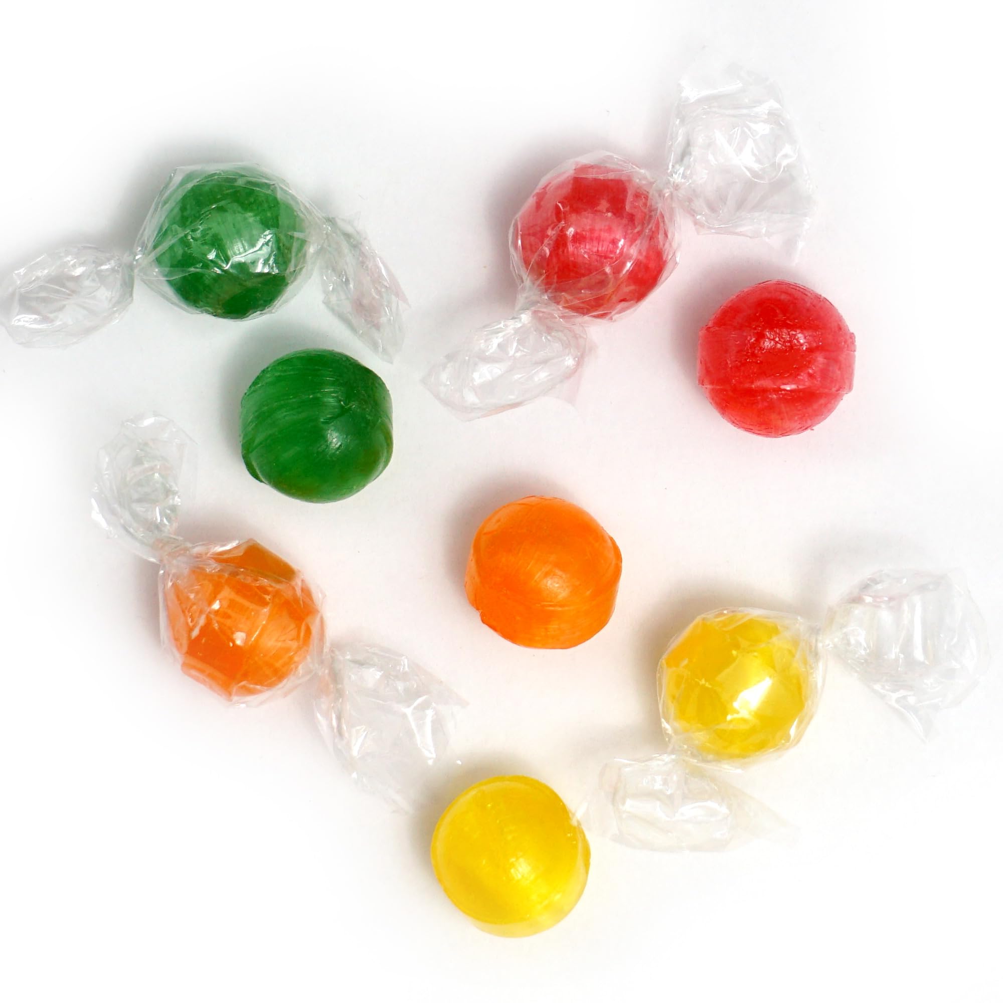 Assorted Sour Candy Balls - 1 Pound Bulk Candy (Approx. 75 pcs) - Individually Wrapped Old Fashioned Hard Candy - Fruit Flavored Party Favors for Halloween, Christmas & Birthday Celebrations