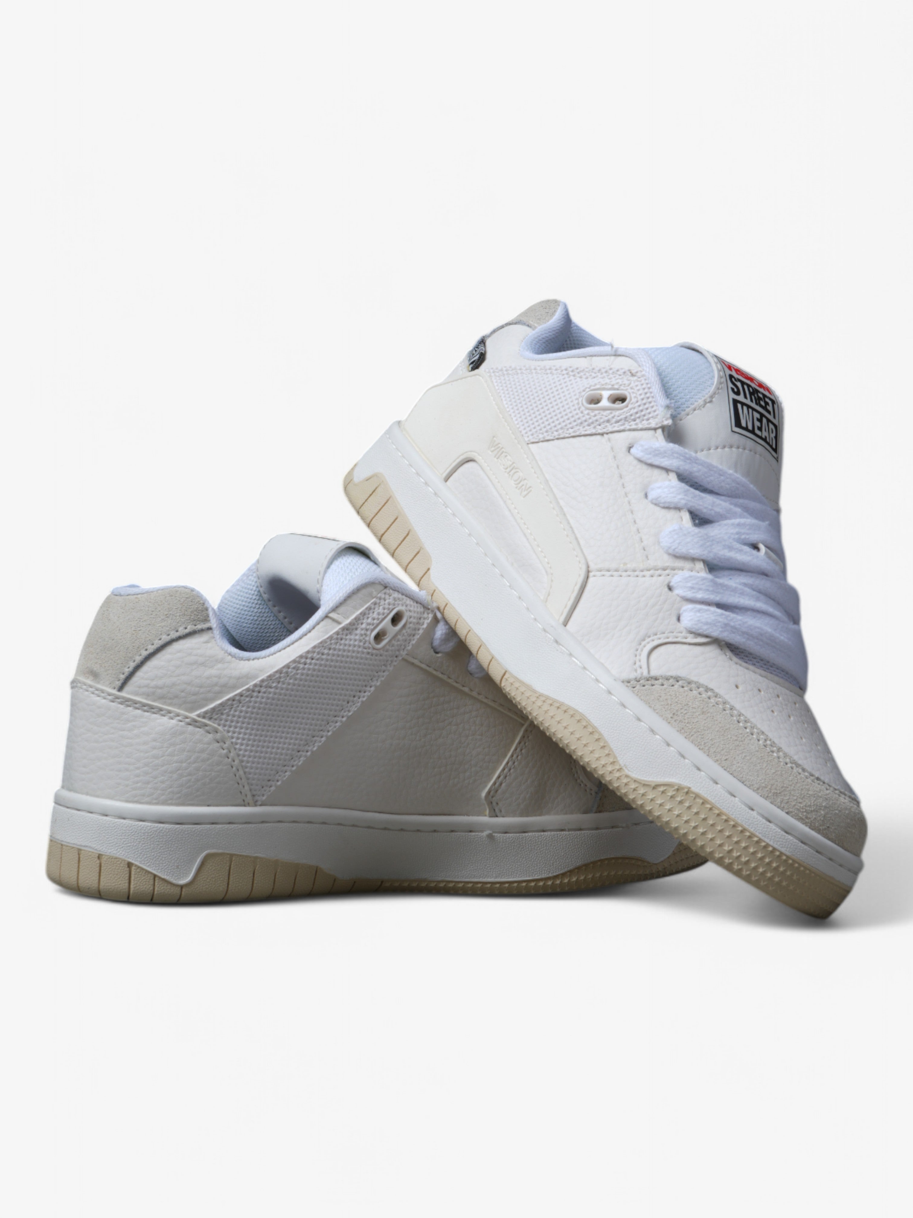 Vision Street Wear Liberator White Skate Shoes - Durable & Comfortable Sneakers for Men & Women - Perfect for Skateboarding, Streetwear Fashion & Casual Wear