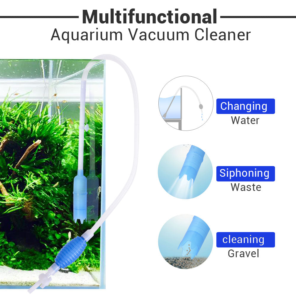 TheLAShop Aquarium Gravel Cleaner - Electric Water Changer & Siphon Vacuum for 40 Gallon Fish Tank - Ideal for Freshwater & Saltwater Tank Maintenance, Water Changing & Substrate Cleaning