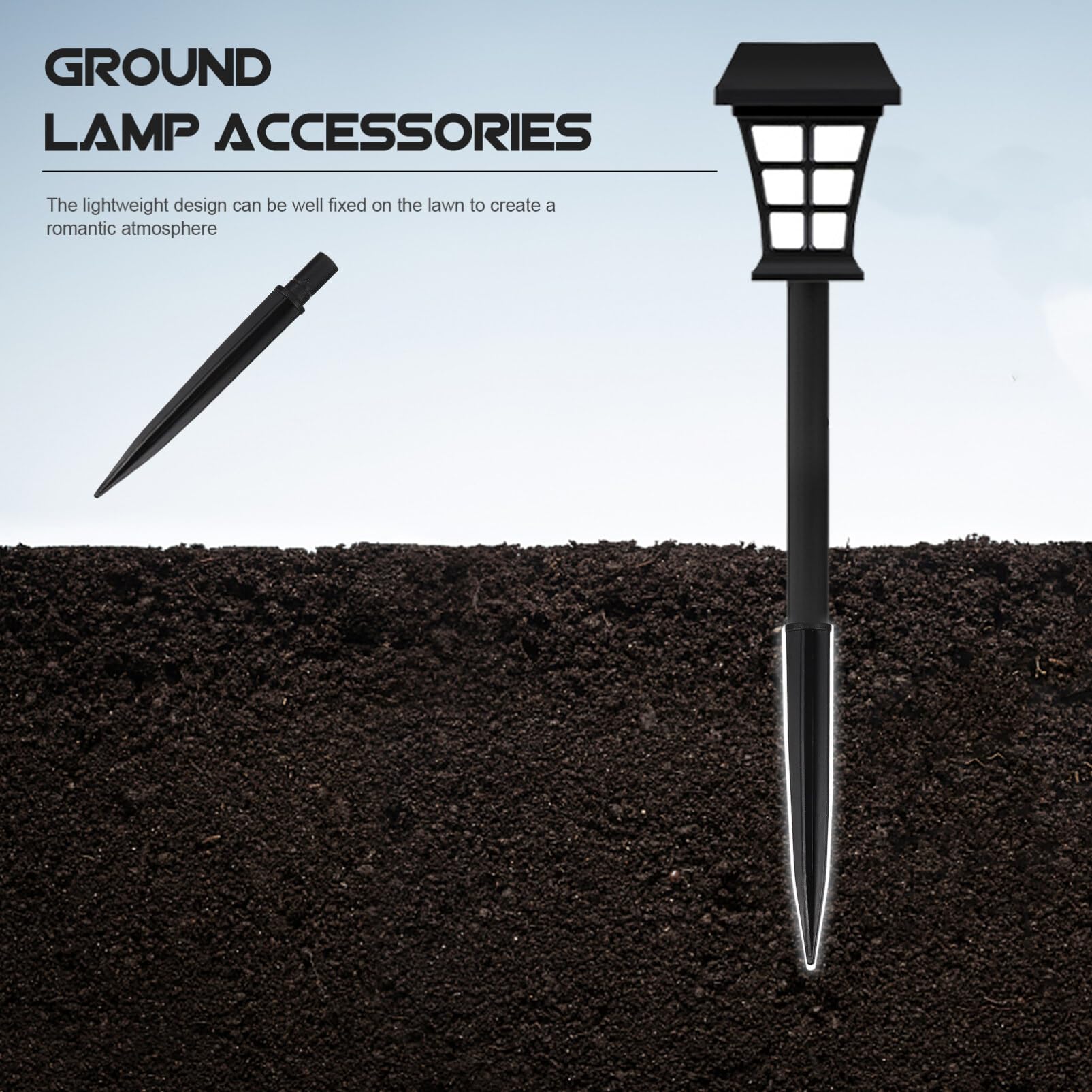20 Pack Solar Torch Light Stakes Replacement - Outdoor LED Landscape Decoration for Garden, Pathway & Yard Lighting | Weatherproof Ground Spikes for Patio, Walkway & Backyard Decor