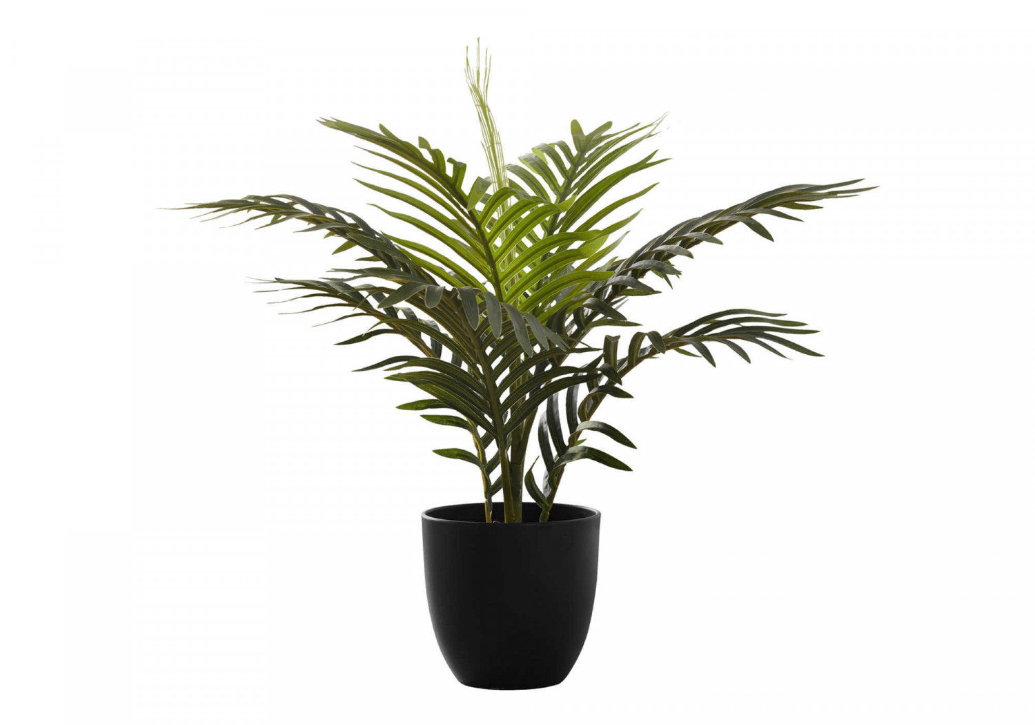 20 Inch Artificial Palm Plant with 5 Black Decorative Pots - Perfect for Home, Office, and Indoor Decor - Low Maintenance Fake Tropical Plant for Living Room, Bedroom, or Balcony