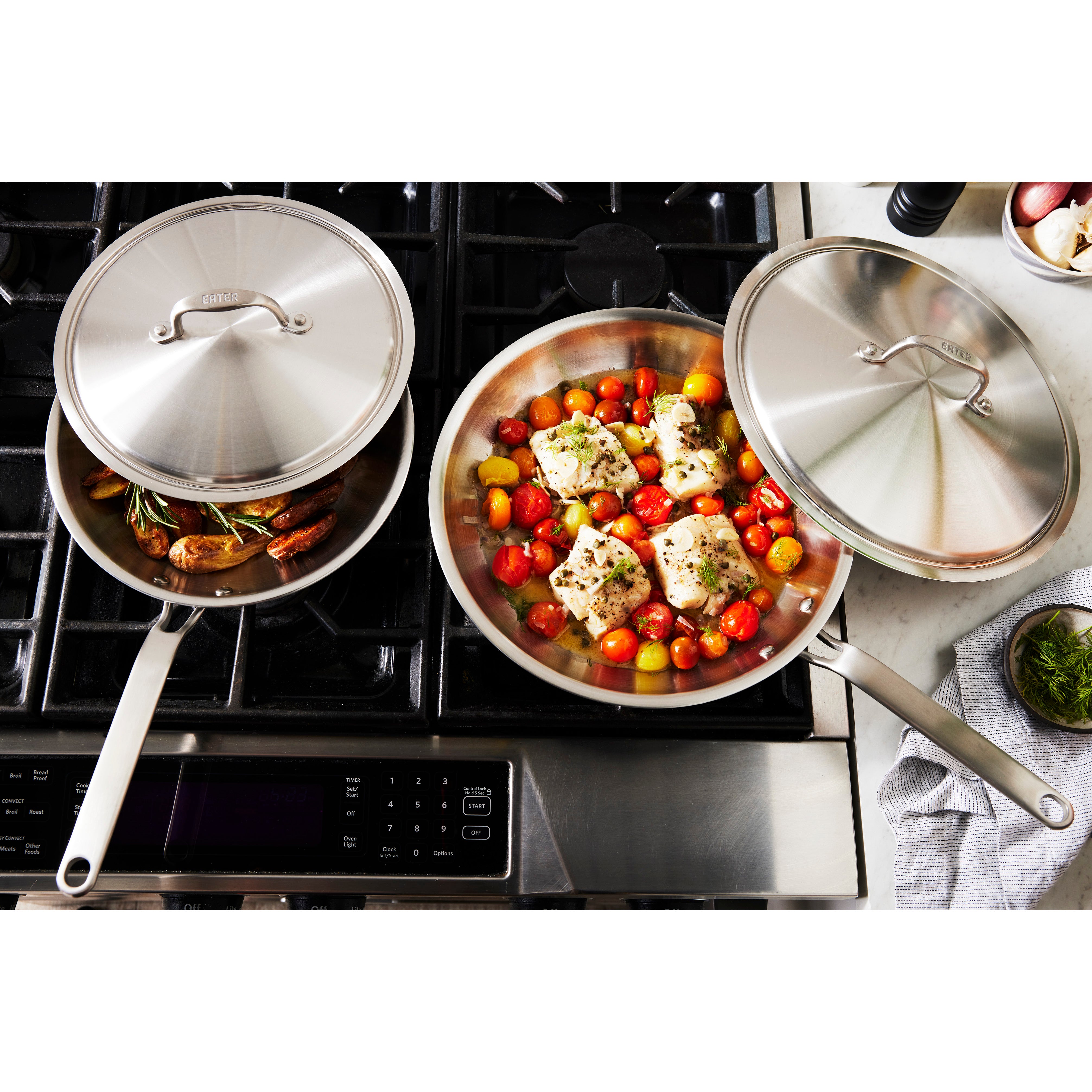 Heritage Steel 16-Piece Complete Kitchen Cookware Set - Nonstick Pots and Pans for Cooking, Baking & Serving - Perfect for Home Chefs & Professional Kitchens