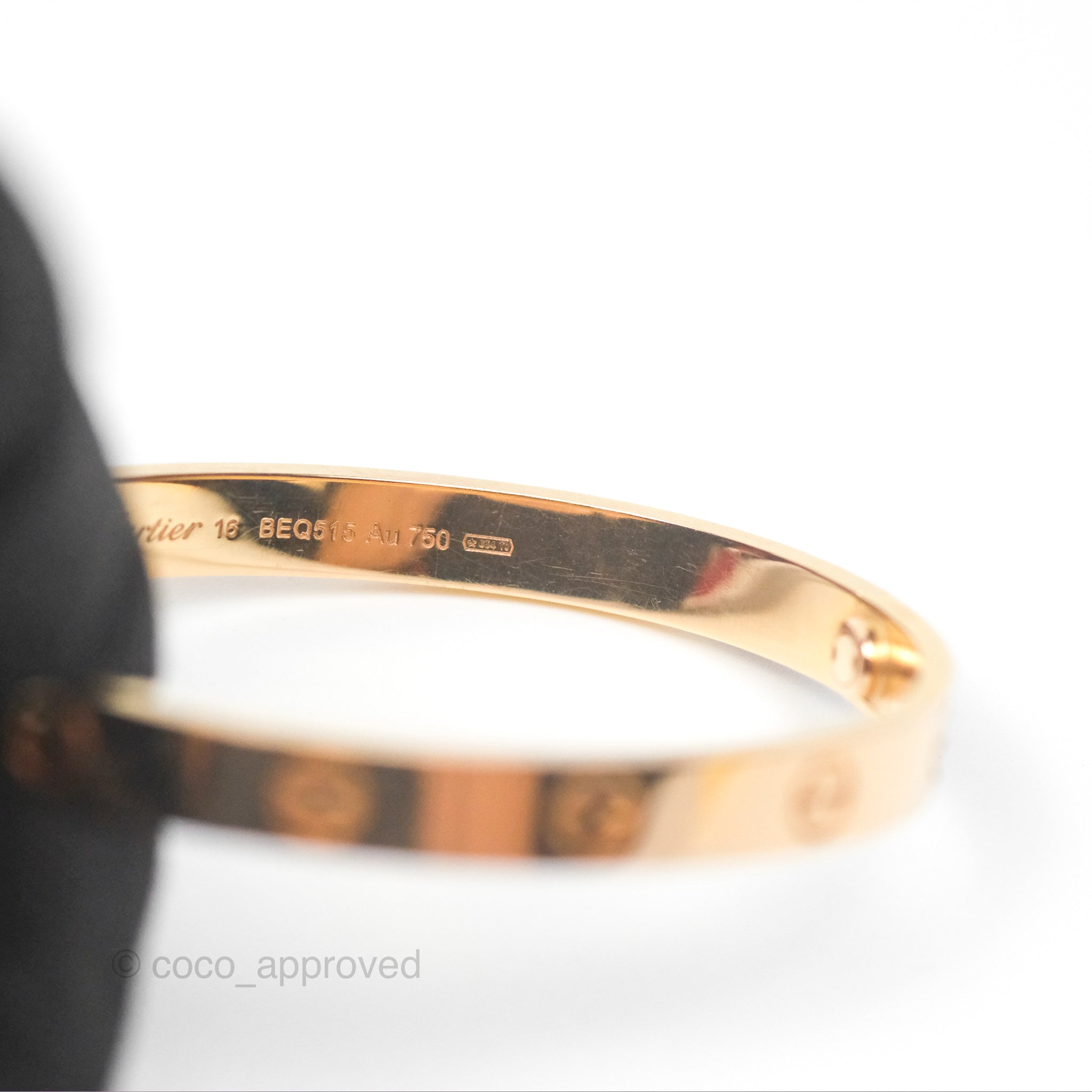 Cartier Love Bracelet 18K Rose Gold Size 16 - Luxury Jewelry Gift for Women, Anniversary & Valentine's Day Present