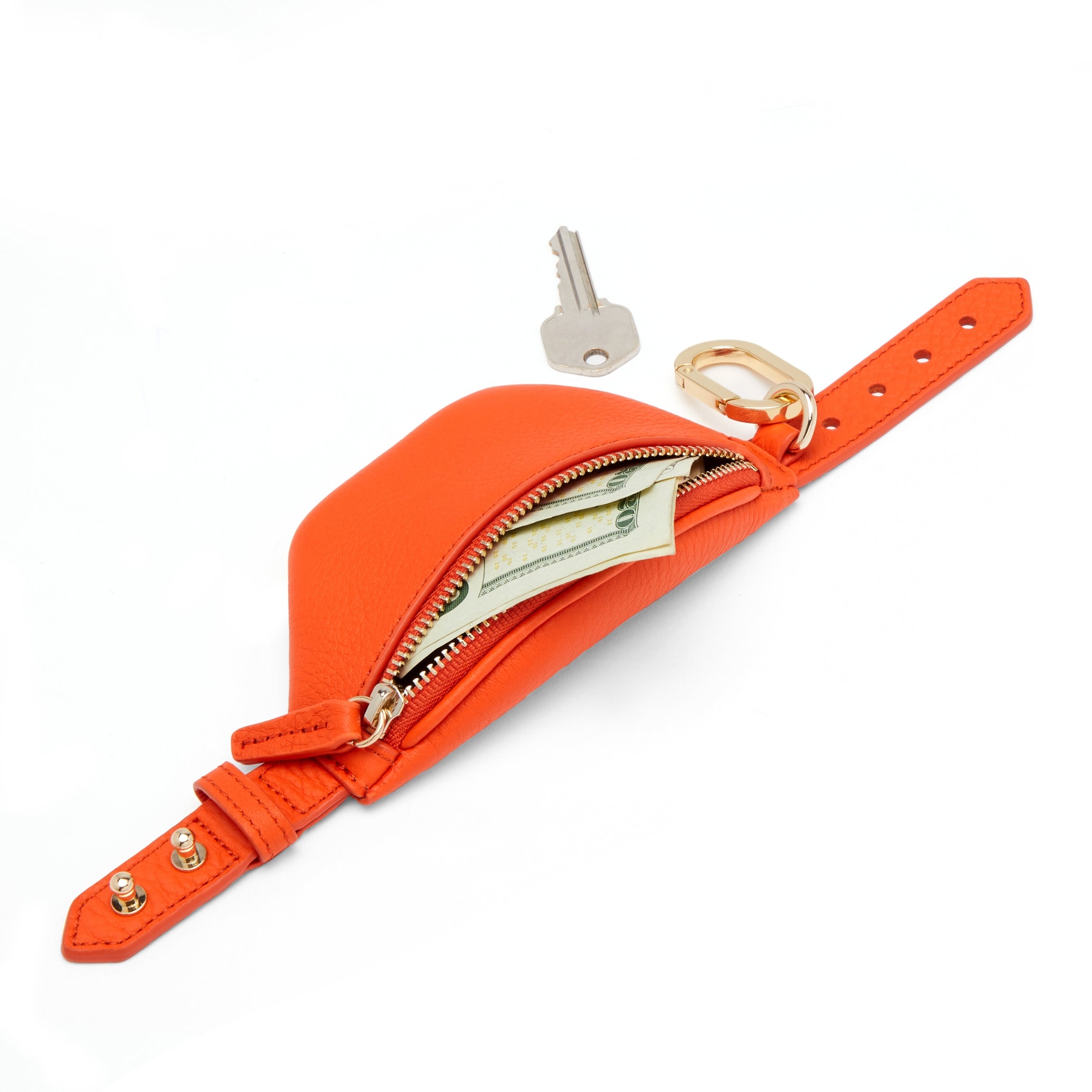 Blake Mini Wrist Pouch Clementine - Small Crossbody Bag for Women, Fashionable and Compact Wallet with Wrist Strap - Perfect for Travel, Concerts, and Everyday Use