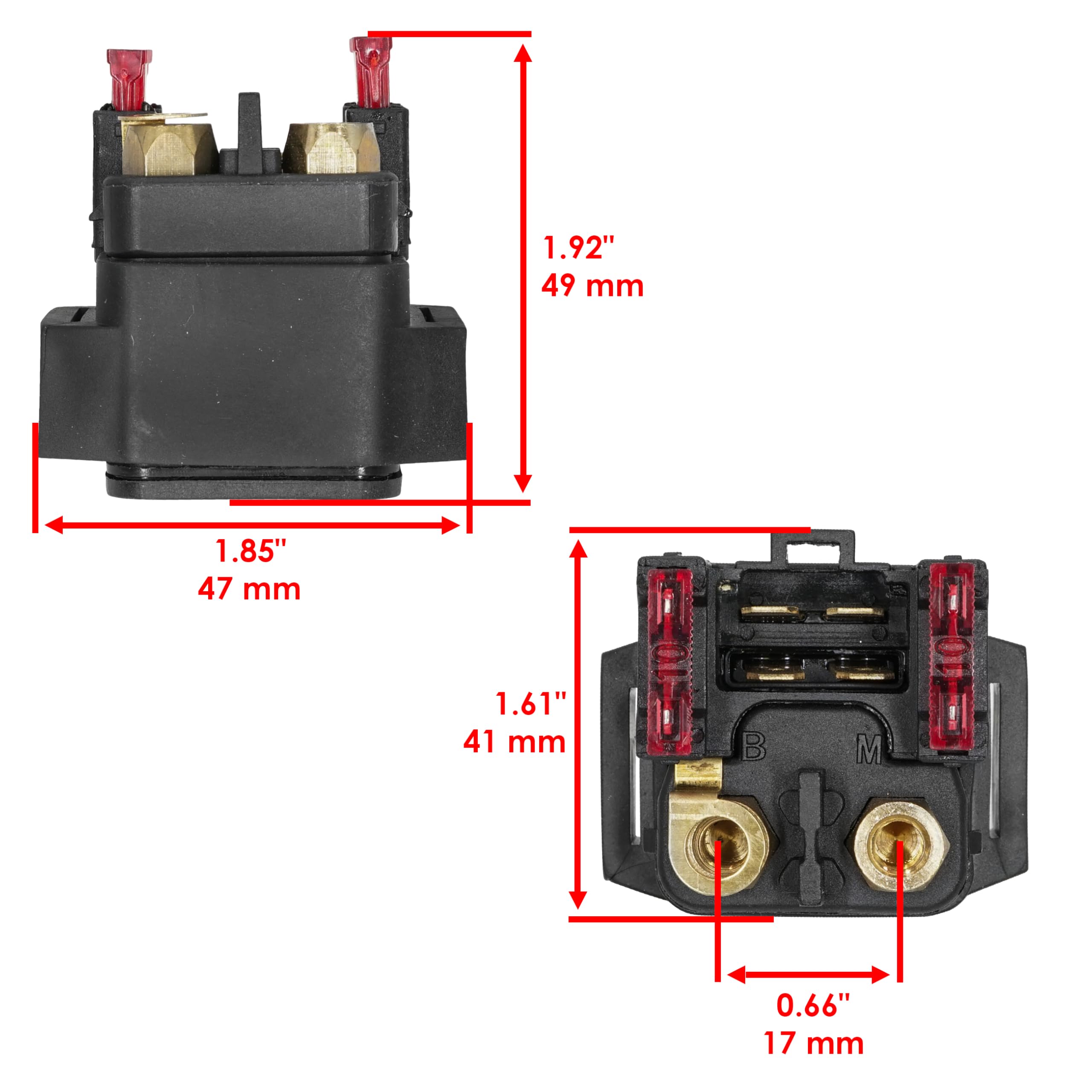 Caltric Starter Solenoid Relay for Yamaha Dirt Bike 125 TTR125 (2003-2011 Models) - Replacement Part for Off-Road Motorcycle & ATV Electrical System