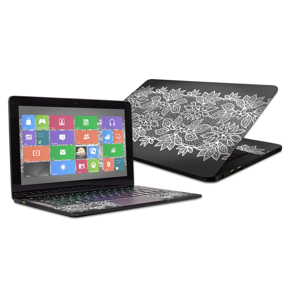 MightySkins Floral Lace Vinyl Wrap Cover Sticker Skin for Razer Blade Stealth 12.5