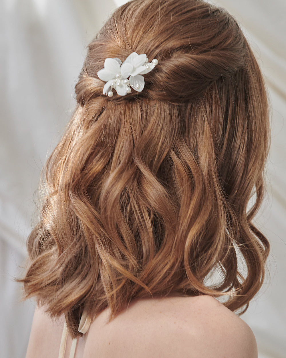 Elegant Tulle Flower Hair Pin for Women - Bridal Hair Accessories, Wedding Hair Clips, Boho Hair Pins for Special Occasions & Everyday Wear