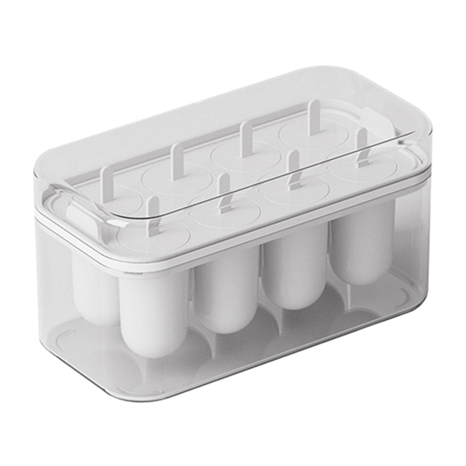 Flexible Plastic Ice Cube Tray Set of 8 - Easy Release Stackable Ice Molds for Freezer - Perfect for Cocktails, Iced Coffee & Beverages - 3PC BPA-Free Ice Trays (As Shown, One Size) - Great for Parties, Home Bars & Office Use