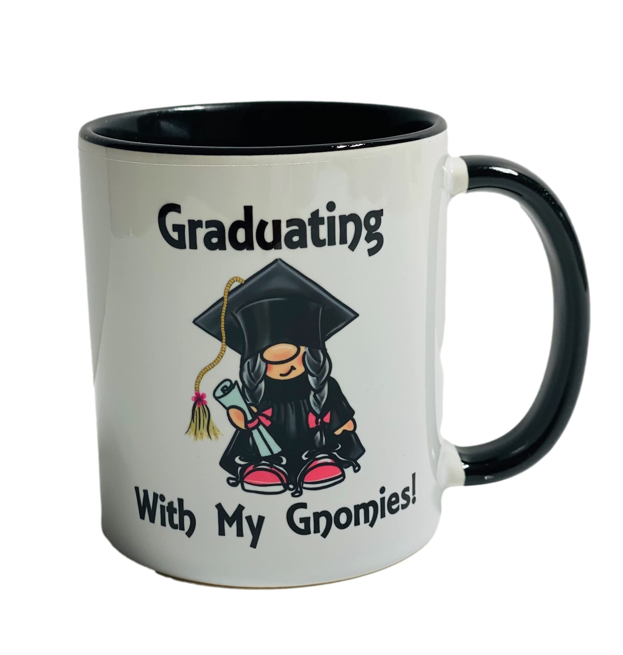 Graduation Ceramic Mug - Graduating With My Gnomies Gnome Themed Gift for Him or Her - Perfect Graduation Party Favors & College Grad Present