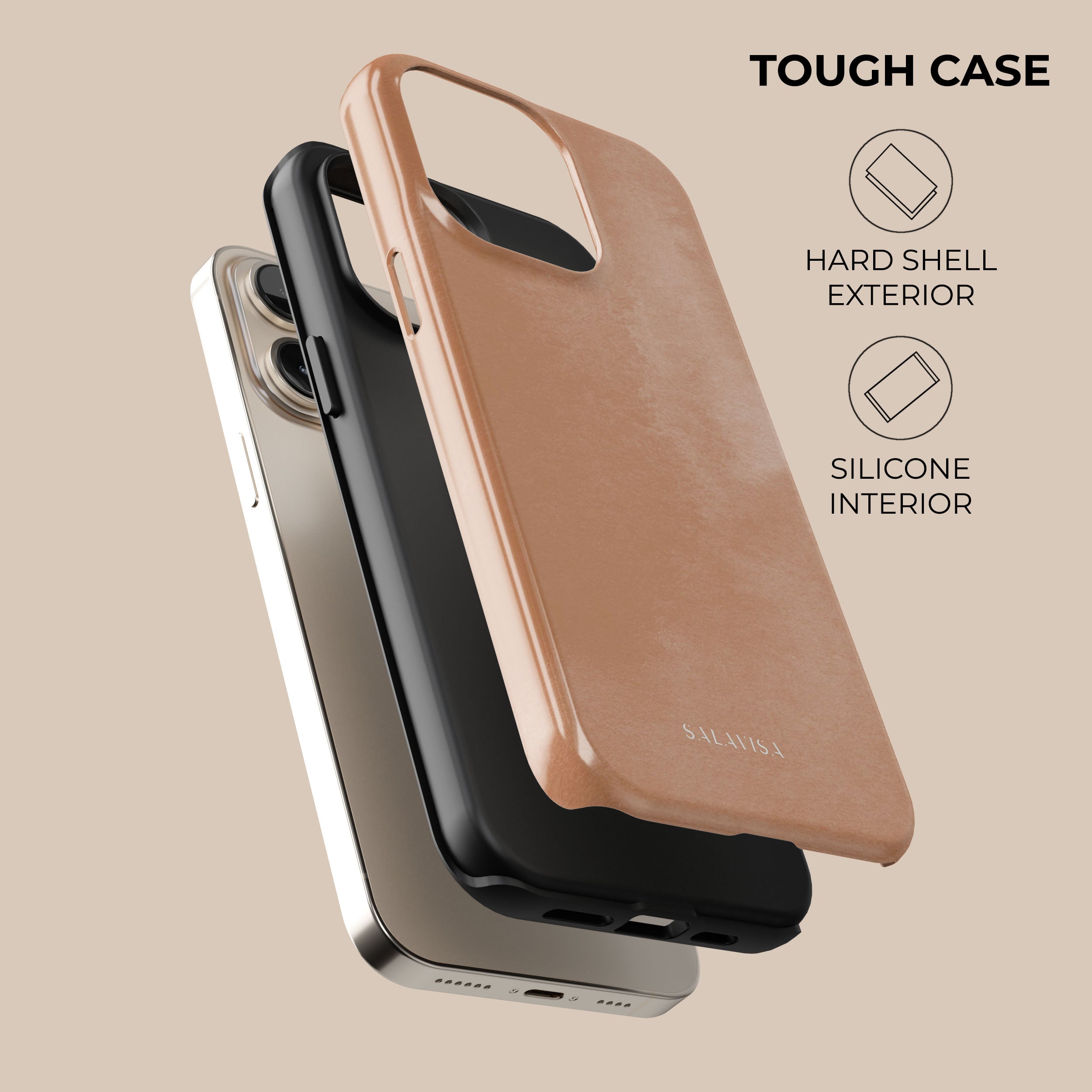 Premium Peach-Themed Shockproof Phone Case for iPhone & Samsung - Trendy & Durable Protection for Everyday Use, Travel & Outdoor Adventures