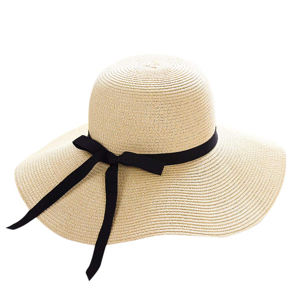 Floppy Wide Brim Foldable Straw Sun Hat for Women - Beach, Summer & Outdoor Fashion Baseball Cap - Perfect for Travel, Gardening, and Sun Protection