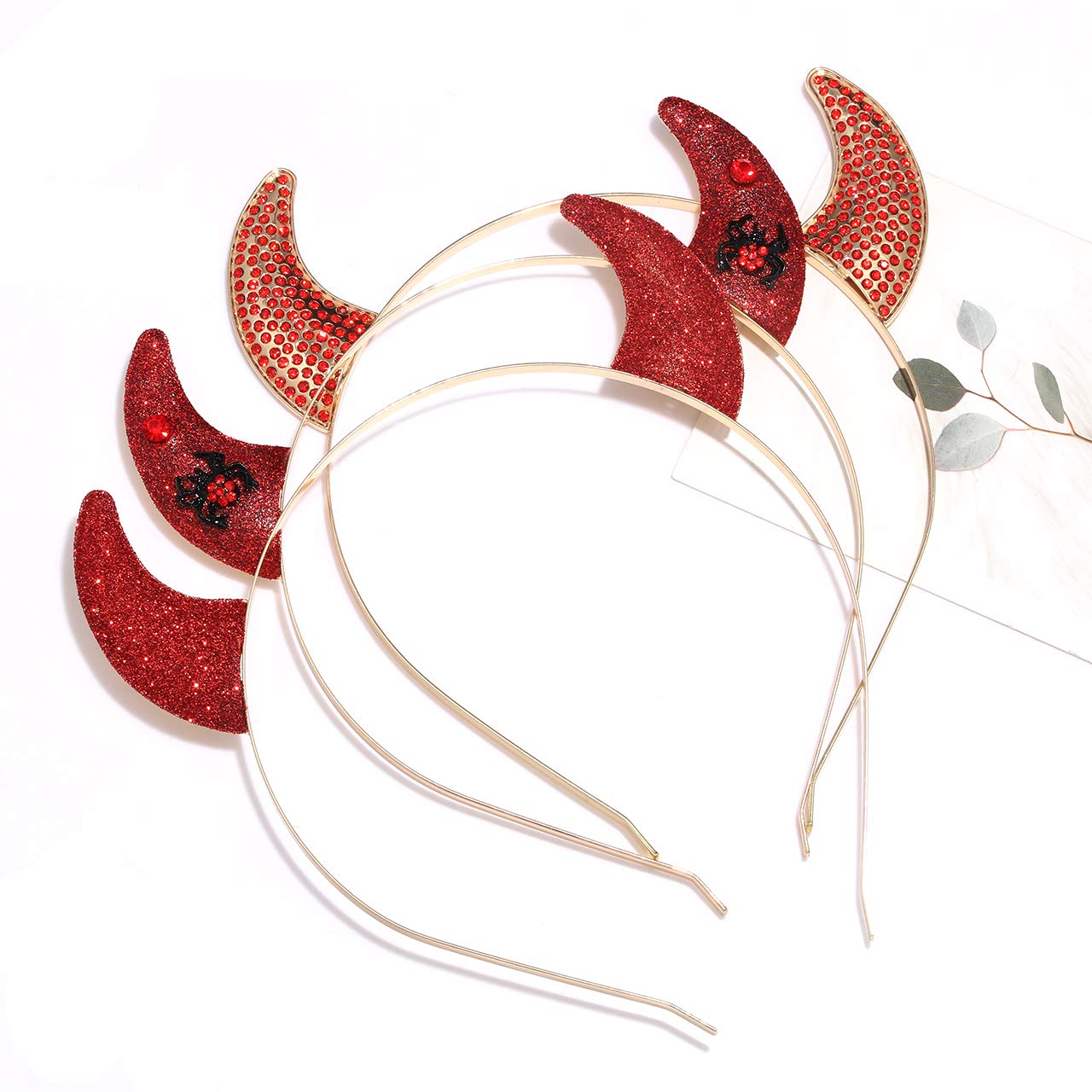Halloween Devil Horns Headband for Women - Gothic Devil Ears Hair Hoop Costume Accessory for Cosplay, Halloween Parties & Themed Events