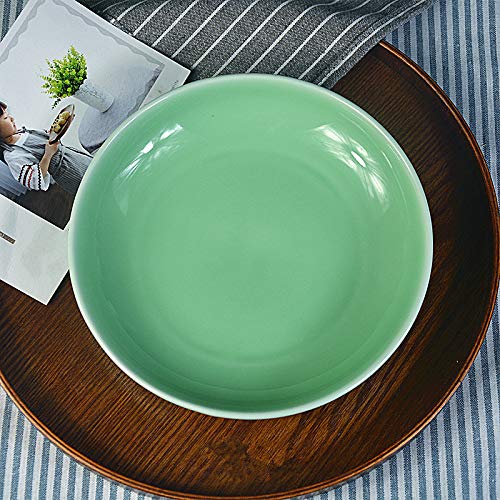 4-Piece Celadon Green Salad Plates Set - 7.5 Inch Microwave & Dishwasher Safe Dinnerware - Perfect for Home Dining, Parties & Restaurant Use