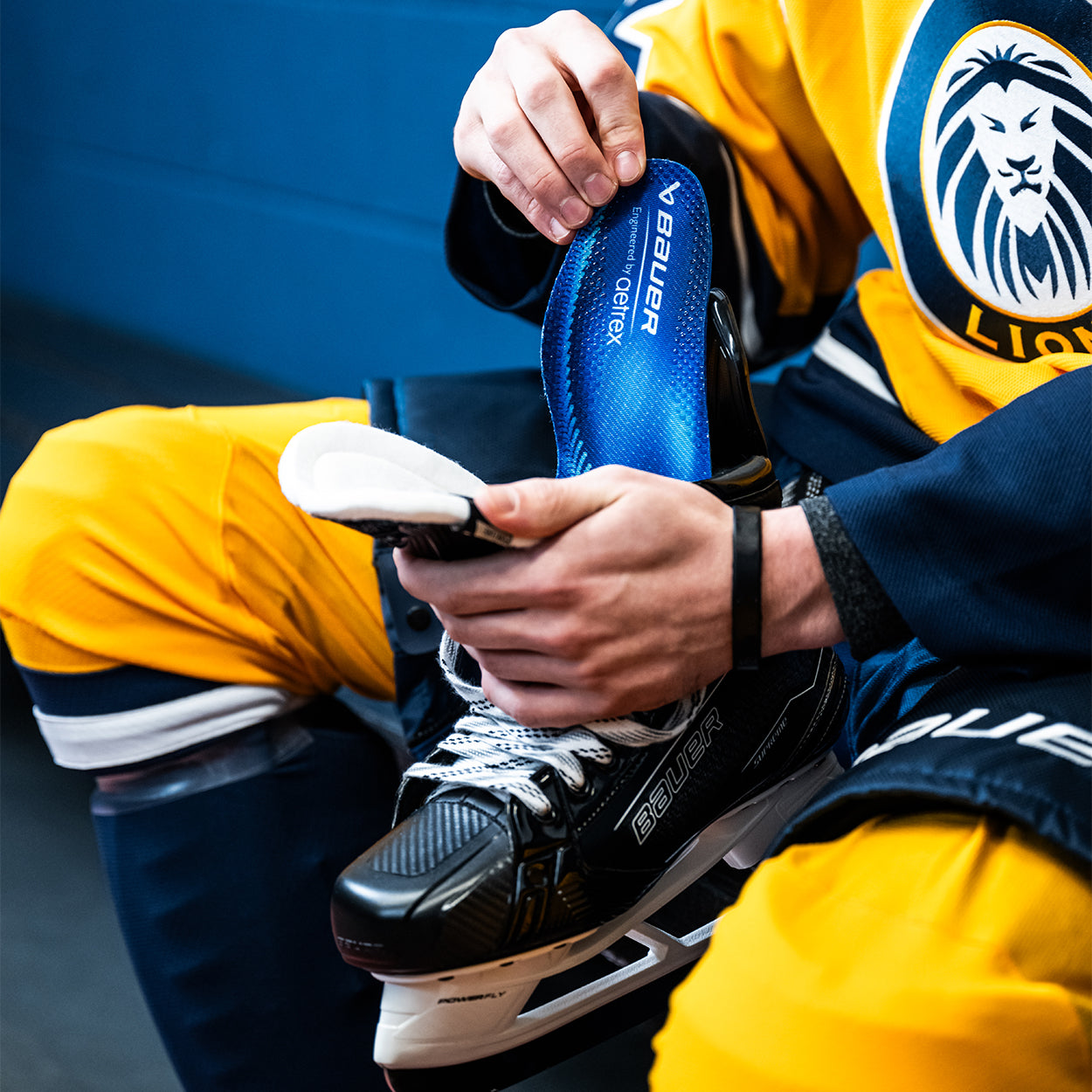 Bauer Aetrex Skate Orthotics - Premium Hockey Skate Insoles for Enhanced Comfort & Support - Perfect for Ice Skating & Hockey Players