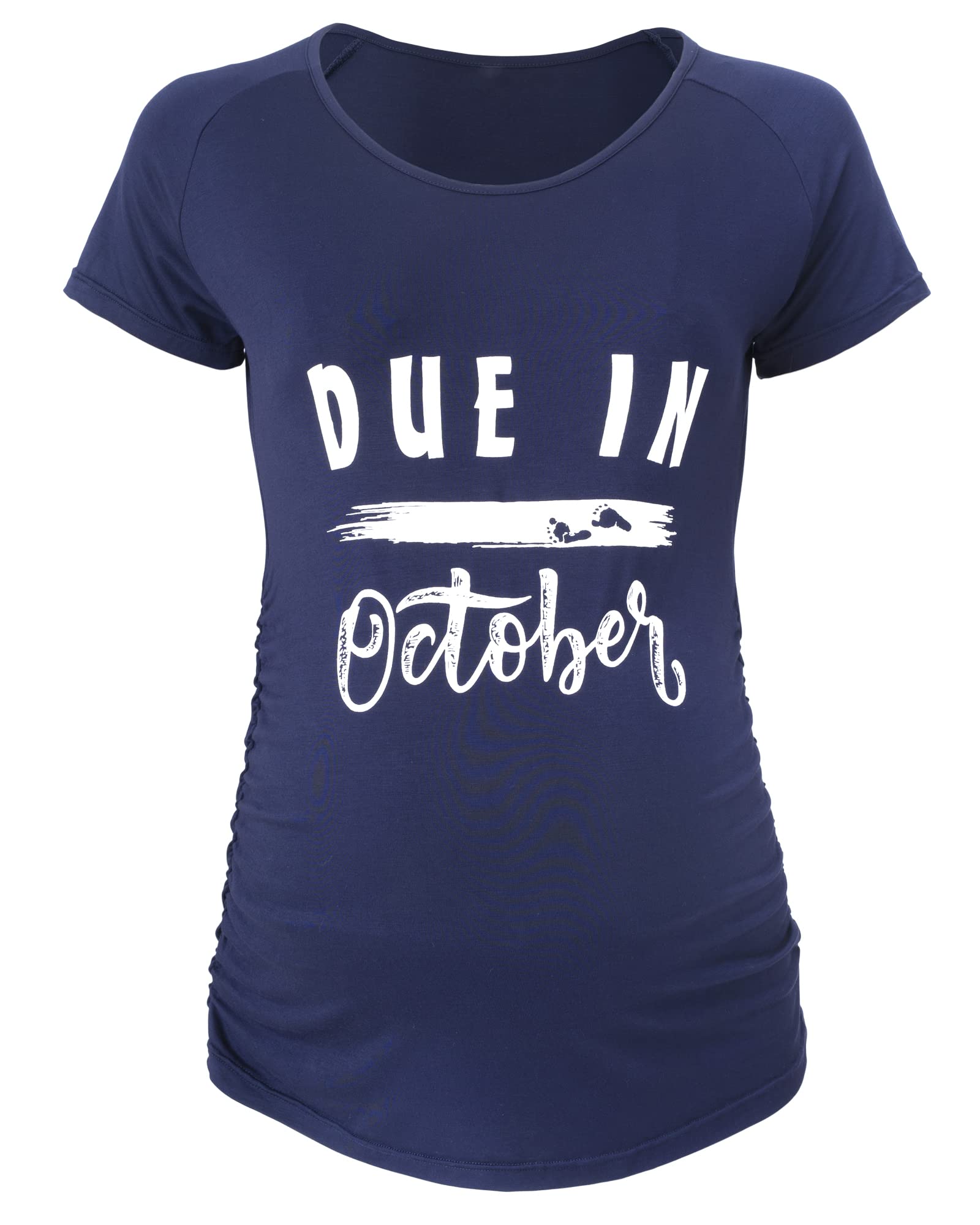 Funny Pregnancy Shirts for Women - Cute Graphic Maternity Tees with Ruched Sides | Comfortable Maternity Clothes for Everyday Wear, Baby Showers & Pregnancy Photos