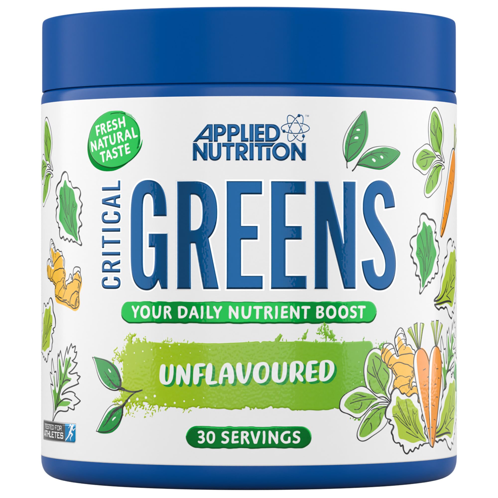 Critical Greens Unflavored Superfood Powder 150g - Organic Greens Supplement for Detox, Energy & Immunity Boost - Perfect for Smoothies, Juices & Healthy Lifestyle