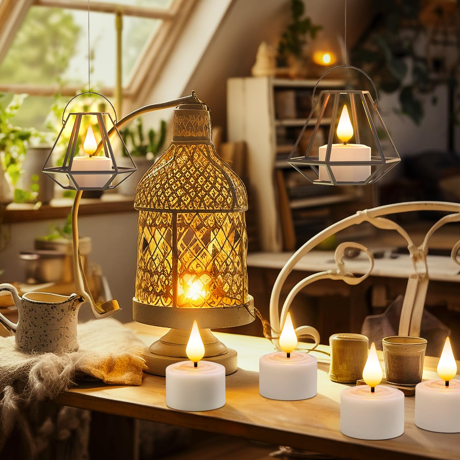 Ymenow 12 Pack Rechargeable Electric Candles with Remote & Timer - Flameless Flickering LED Candles for Home Decor, Weddings, Parties - Battery Operated Fake Candles in Warm White with 3D Wick - Perfect for Romantic Dinners, Holiday Centerpieces & Cozy Ambiance
