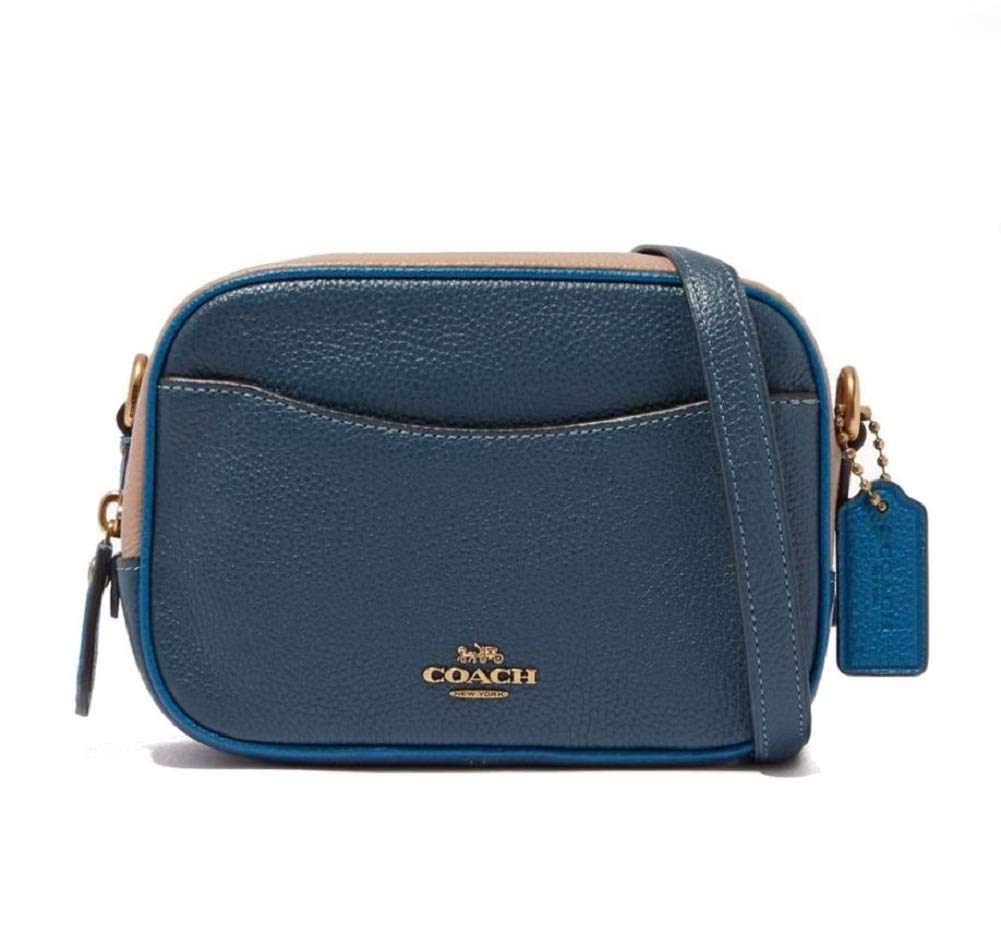COACH Women's Camera Bag - Genuine Pebble Leather Crossbody Purse for Everyday Use, Travel & Work | Stylish Shoulder Bag with Adjustable Strap