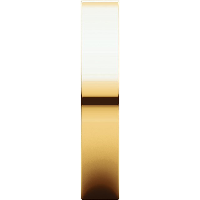 14K Gold 4mm Flat Comfort Fit Wedding Band for Men - Perfect for Engagement, Anniversary & Everyday Wear