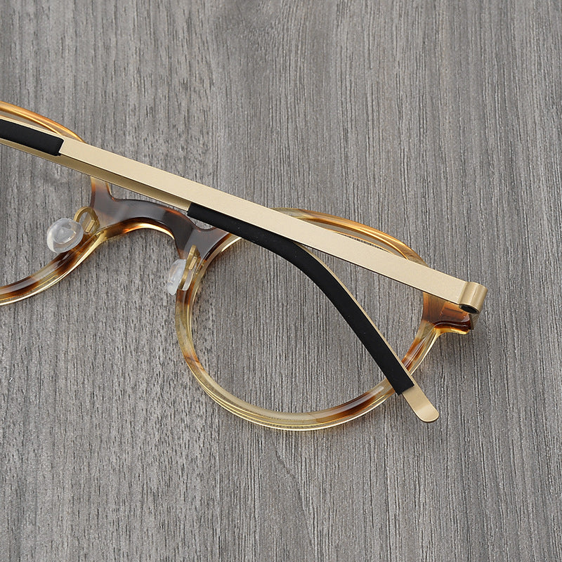 Stylish Acetate Round Glasses Frames SC6006 - Lightweight & Durable Eyewear for Men & Women - Perfect for Reading, Fashion, and Everyday Use
