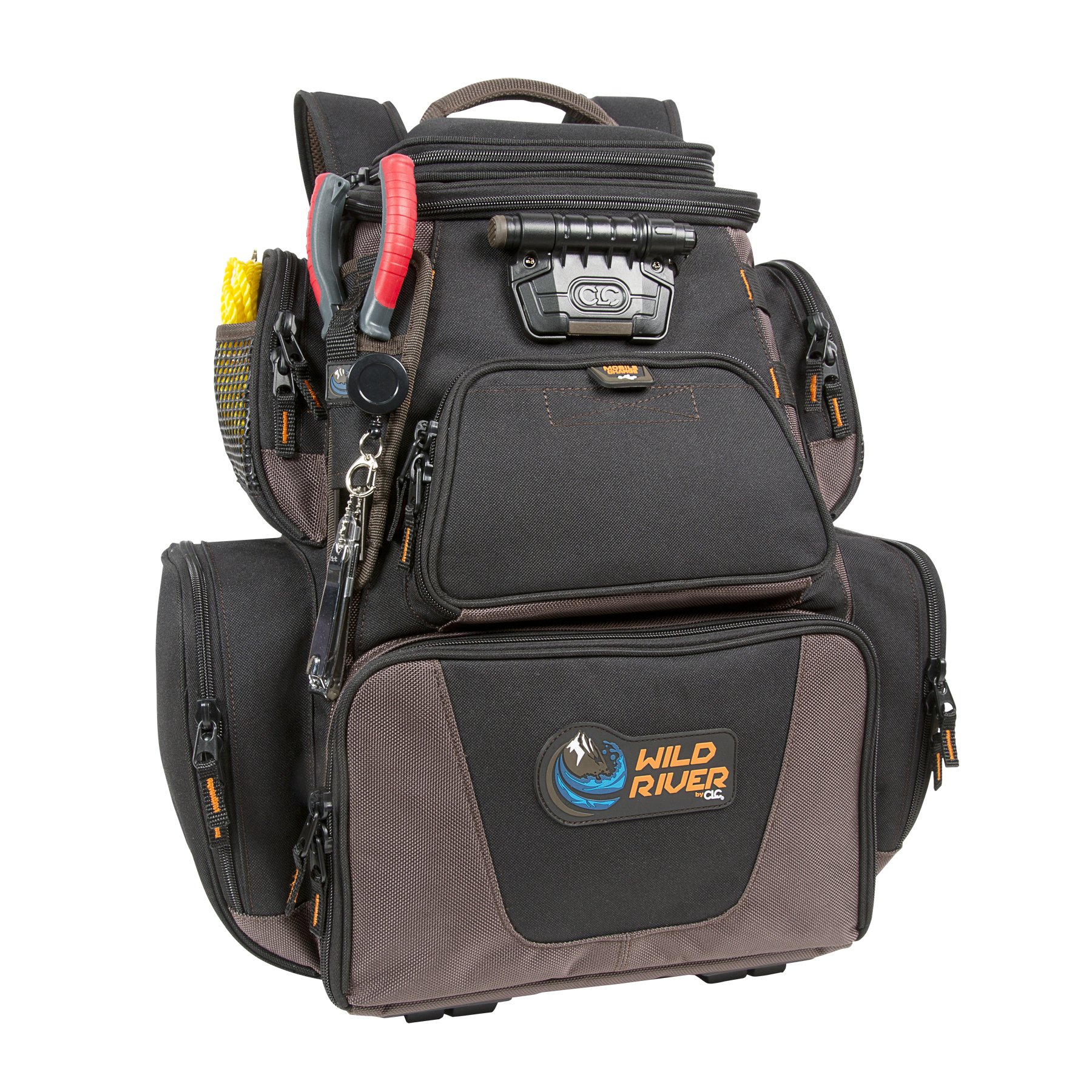 CLC Custom LeatherCraft Tackle Tek Nomad XP Lighted Fishing Backpack with USB Charging Port - Waterproof Outdoor Gear for Camping, Hiking & Travel Accessories