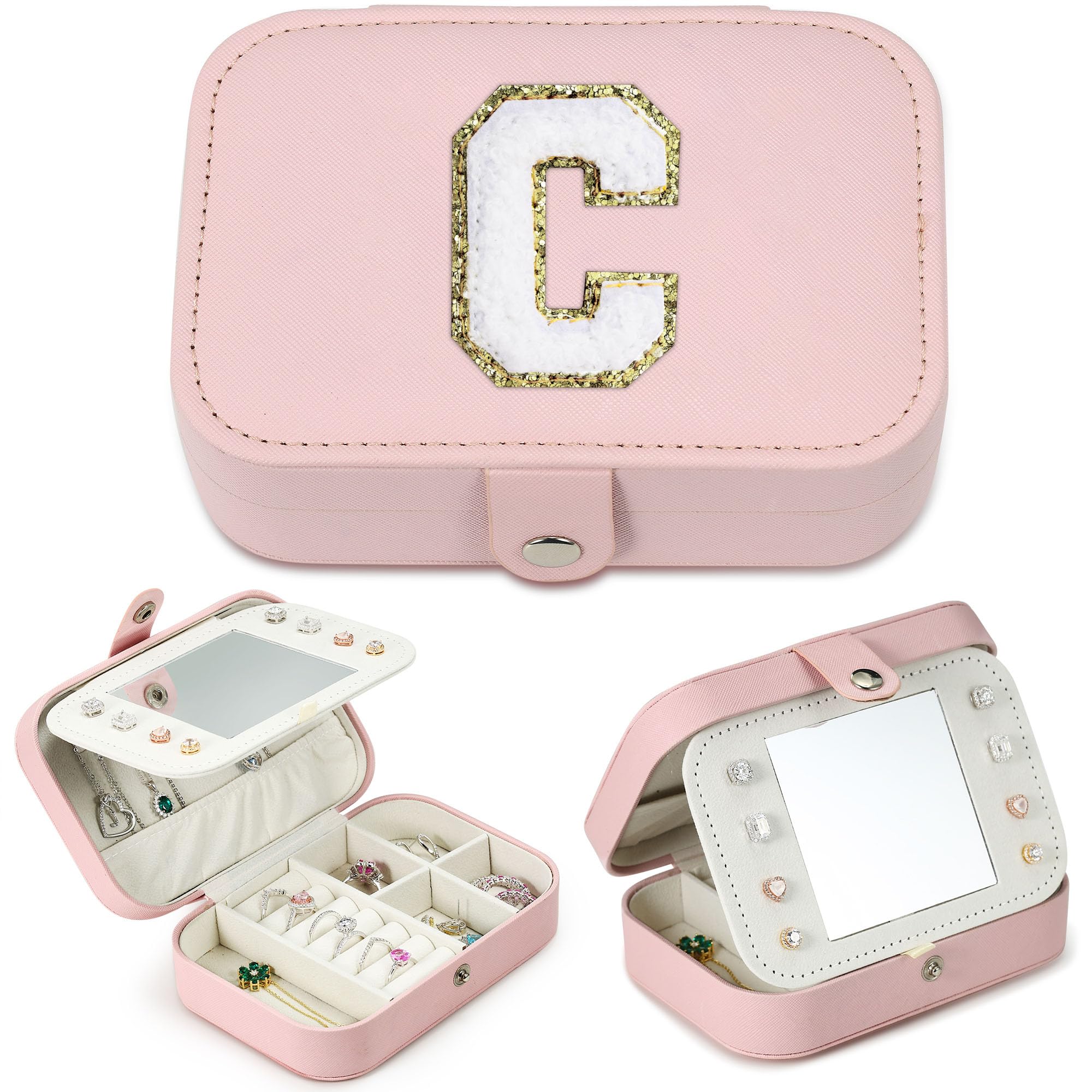 Parima Jewelry Organizer for Women - Portable Travel Jewelry Case with Necklace, Earring & Ring Compartments | Perfect Travel Gift & Essential for Vacations, Business Trips & Honeymoons