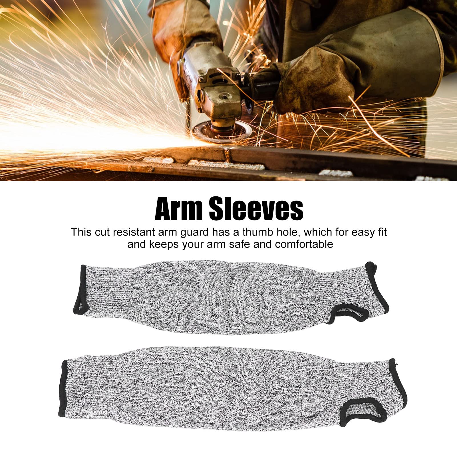 Haofy Cut & Heat Resistant Arm Sleeves - Anti-Abrasion Safety Arm Guards for Gardening, Kitchen Work & Farm Use - Protective Gear for Cooking, Landscaping & Outdoor Activities