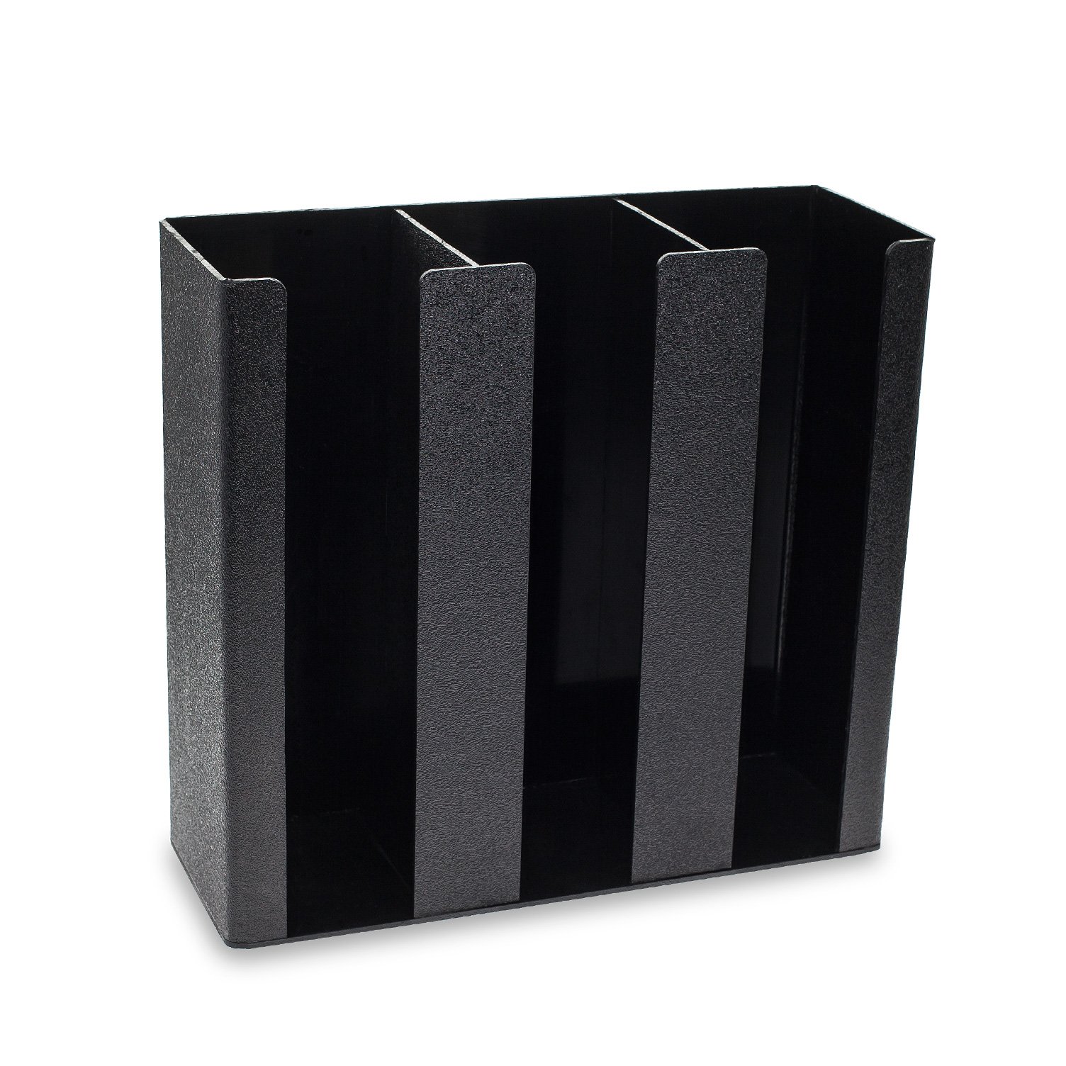 SOURCEONE.ORG Deluxe Black Acrylic Coffee Cup & Lid Holder - Wall Mount or Countertop Soda Fountain Organizer - Perfect for Restaurants, Cafes, and Home Kitchen Organization