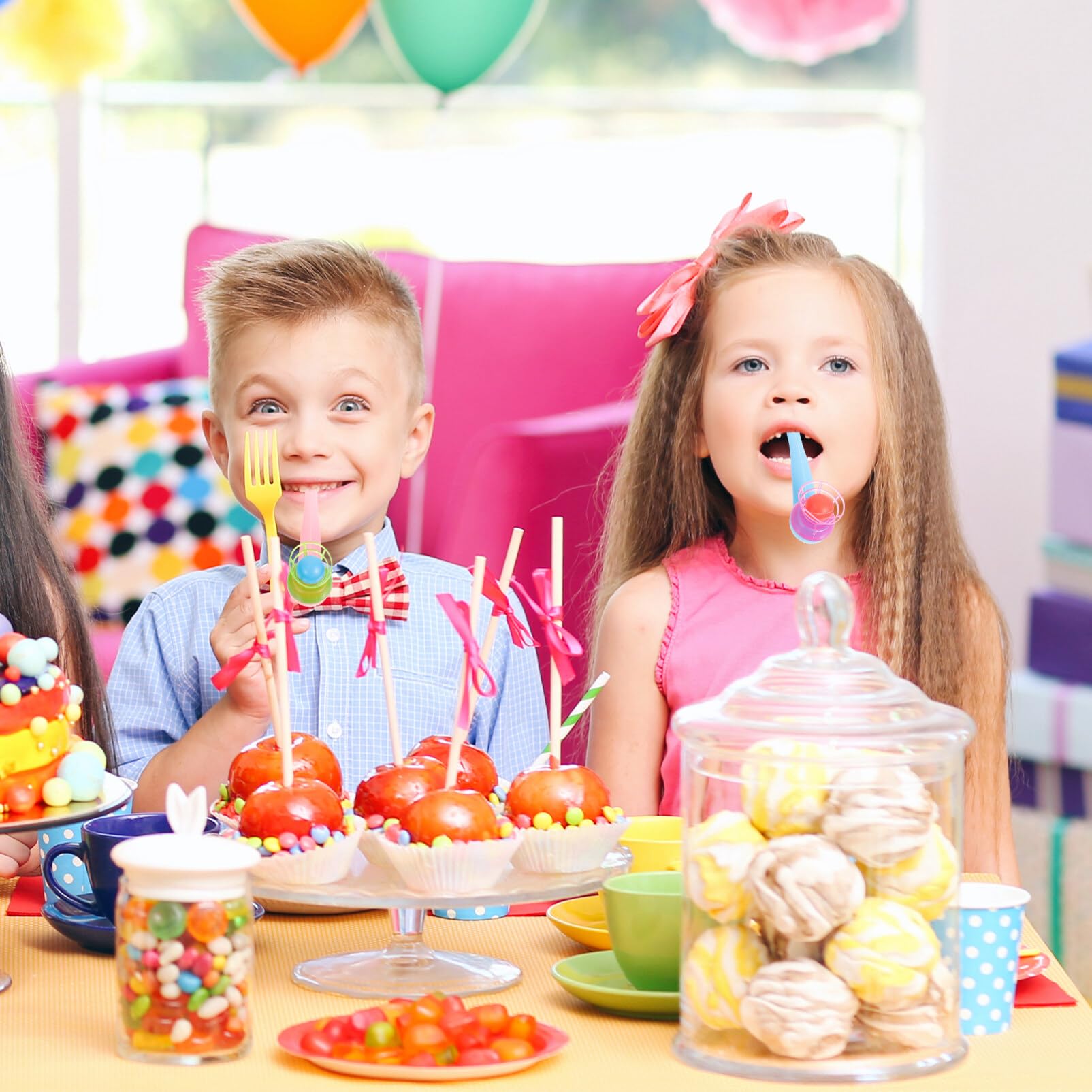 20 Pcs Floating Blow Balls Game Set - Fun Blowing Ball Toys for Kids, Balance Blowing Game with Whistles - Classic Childhood Party Favors & Goodie Bag Stuffers - Perfect for Birthday Parties, Outdoor Play & Family Game Night