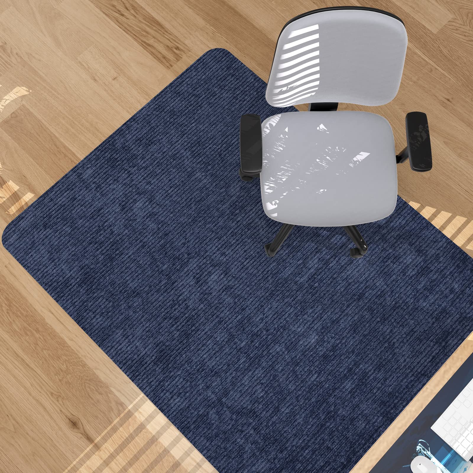 Premium Corduroy Surface Office Chair Mat for Hardwood Floors - 55
