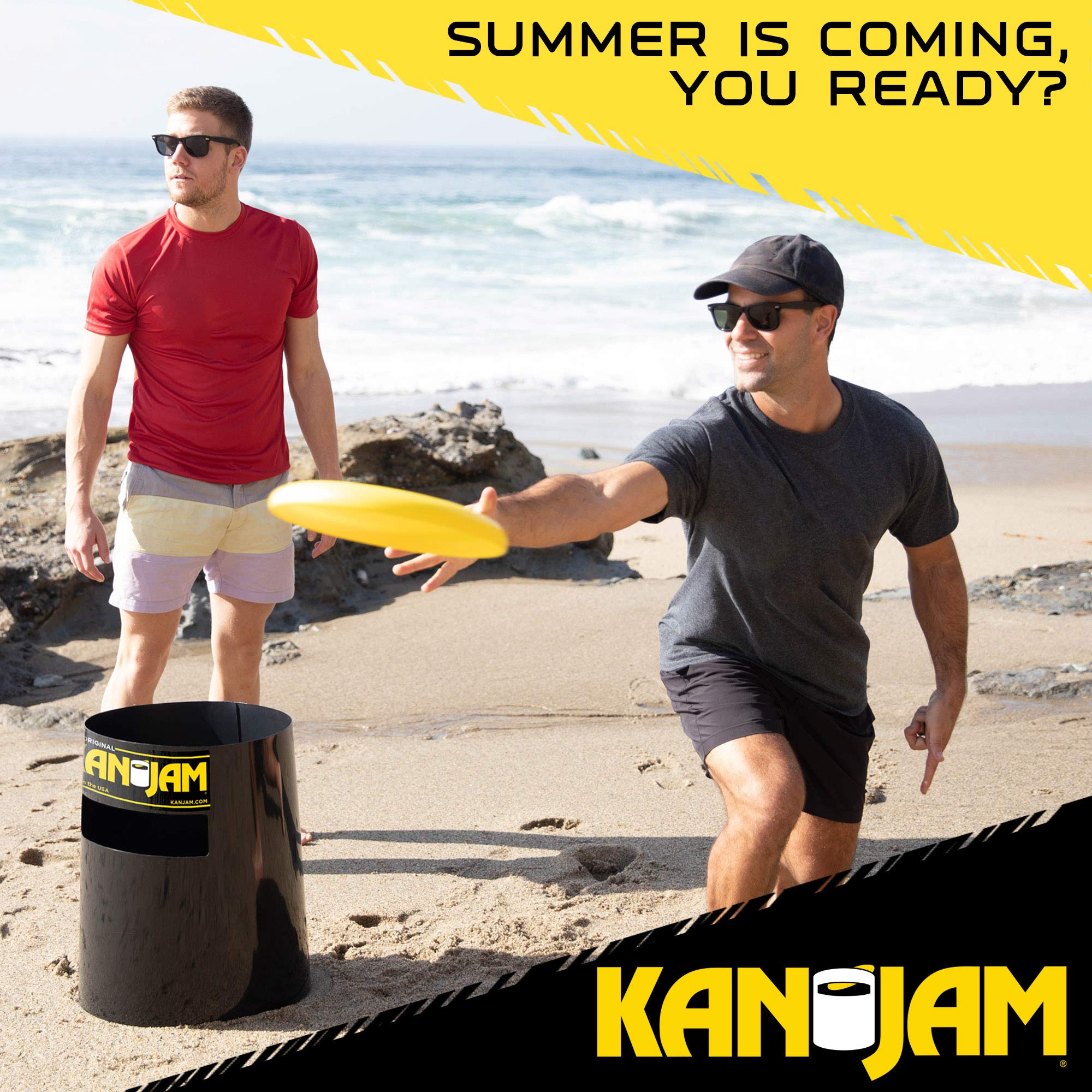 Kan Jam Original Disc Toss Game Set - 5-Piece Outdoor Party Game for 20 Players - American-Made Frisbee Slam & Disc Golf Equipment - Perfect for Backyard BBQs, Beach Parties & Tailgate Events