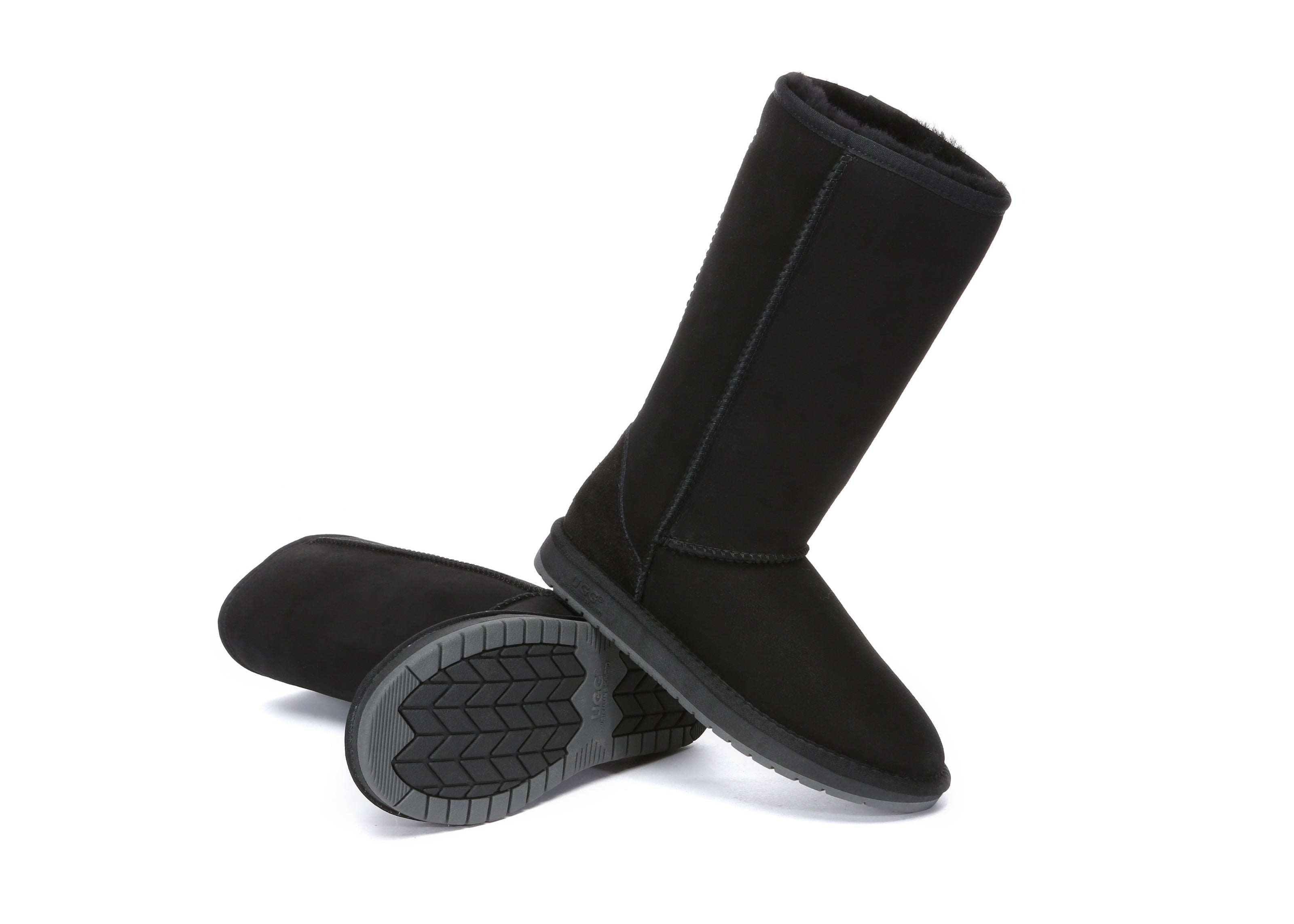 Australian Shepherd UGG Boots for Women - Double Face Sheepskin Wool Tall Classic Winter Boots for Comfort & Warmth - Perfect for Cold Weather, Snow Days & Cozy Indoor Wear