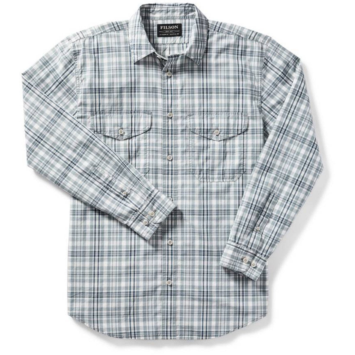 Light Blue/Gray/White Plaid